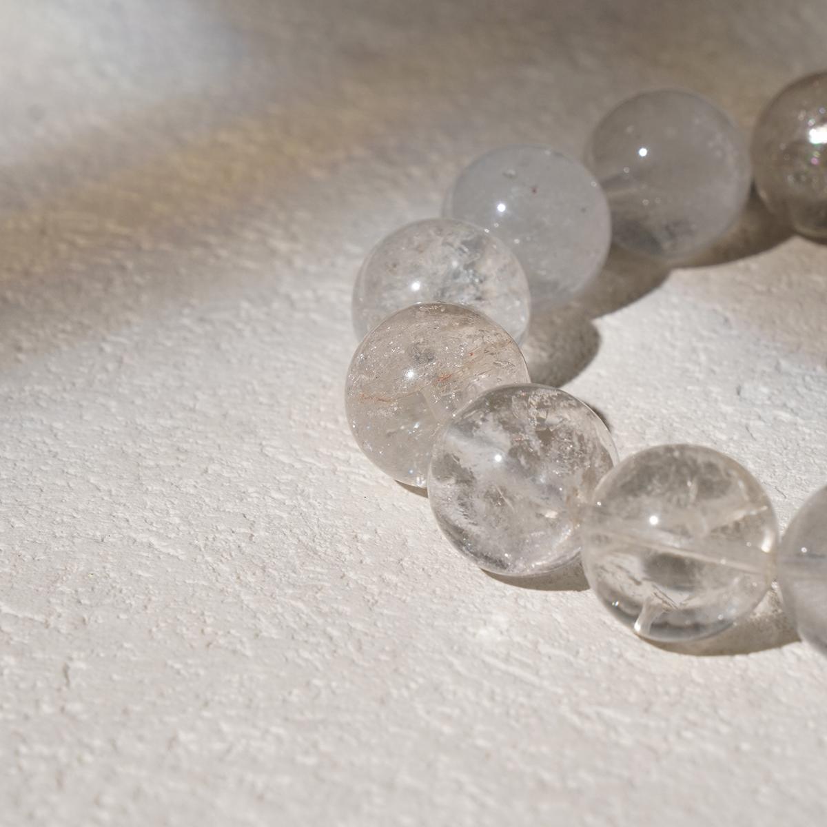 Clear Quartz Crystal Bracelet - Enhancing Spiritual Harmony Purifying Energy Gemstone