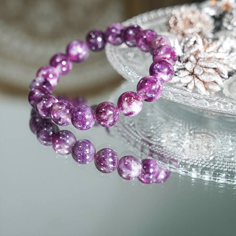 Shinning Purple Mica Healing Crystal Energy Souvenir Bracelet - Inspiration,Stress and Anxiety Relief