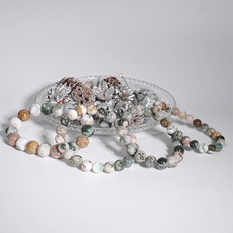 Ocean Jasper Crystal Bracelets -  Patience Peace Understanding