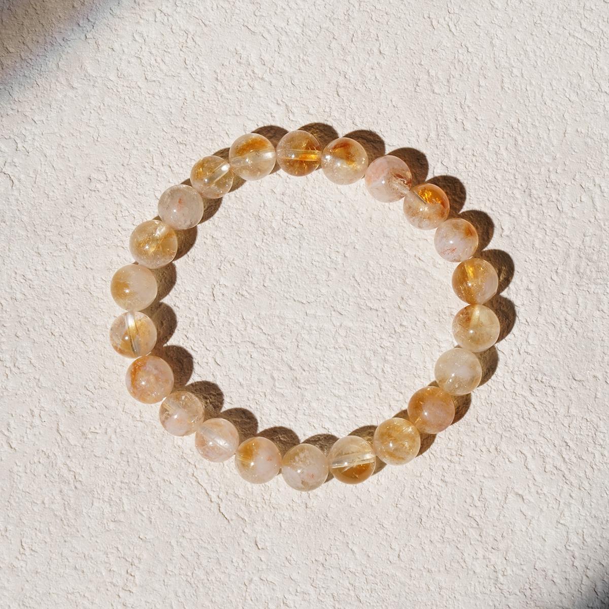 Citrine Bracelet Gemstone Beaded Stretch Crystal Bracelets
