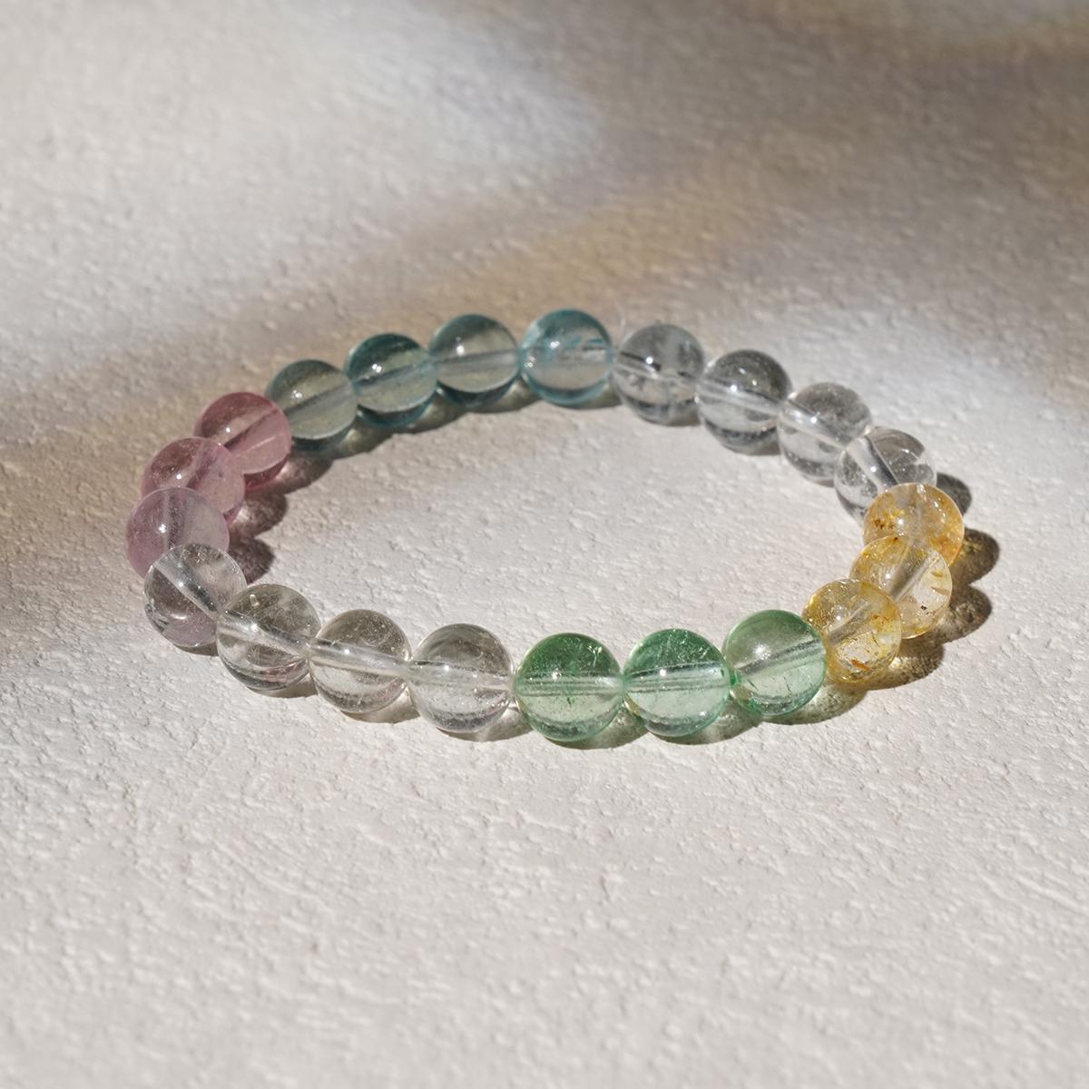 Rainbow Topaz Crystal Bracelets - Intuition, Transformation, Balance