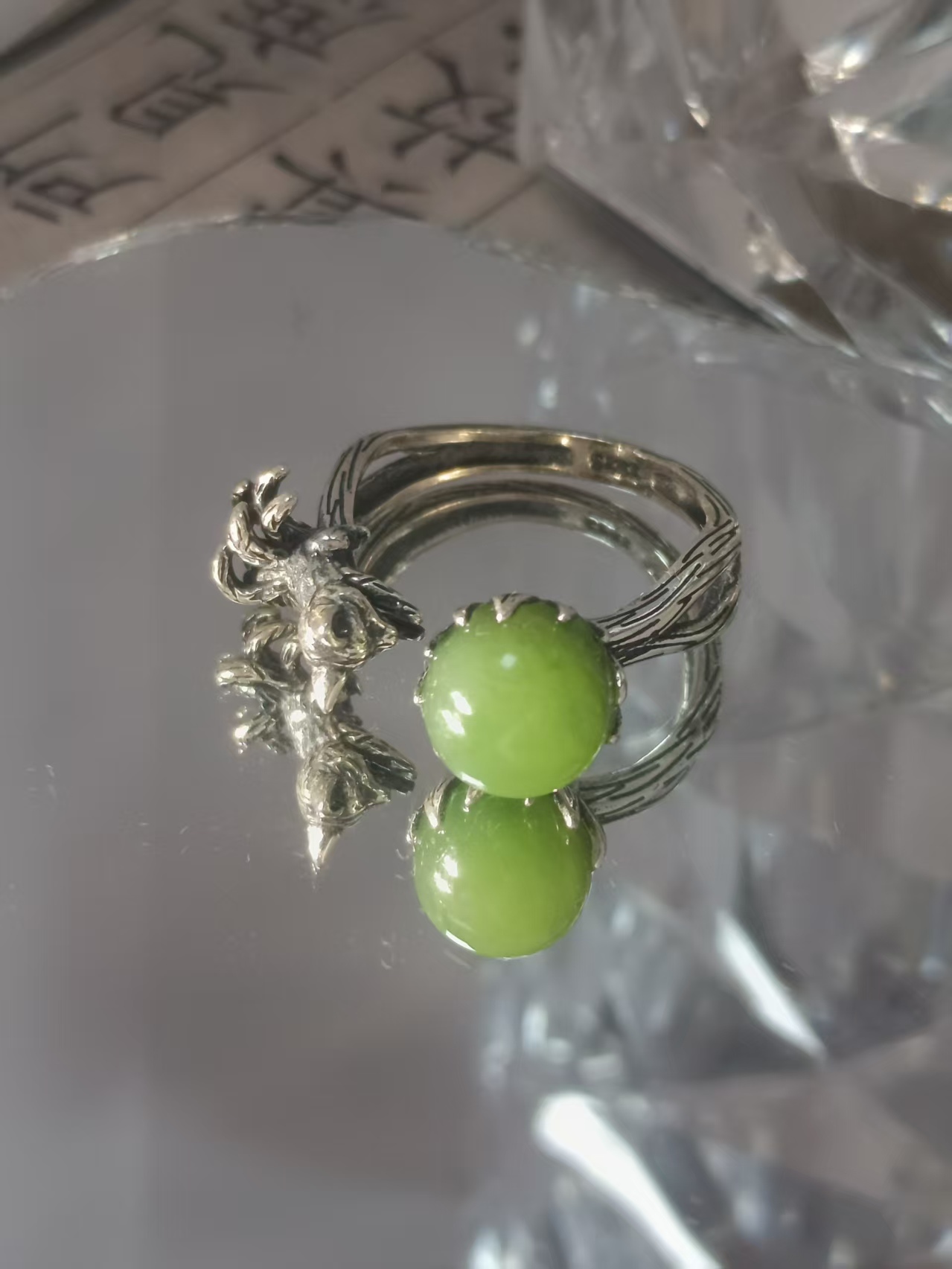 $30 RANGE CRYSTAL ADJUSTABLE RINGS WITH S925 STERLING STEEL