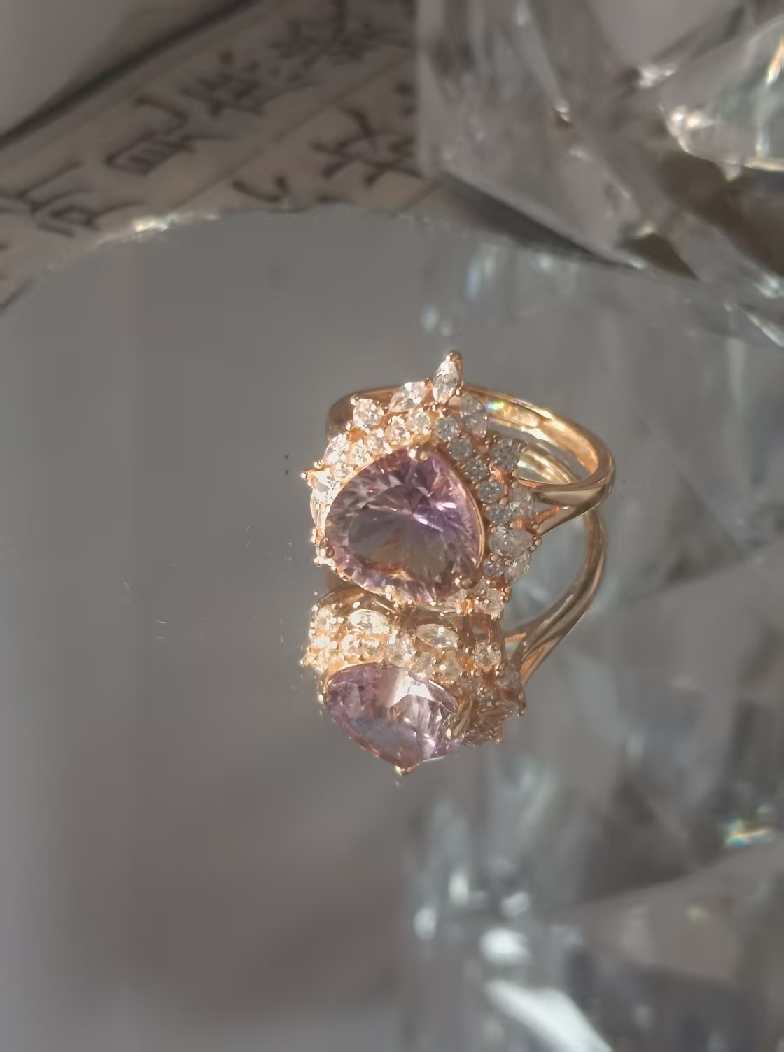 $35 RANGE CRYSTAL ADJUSTABLE RINGS WITH S925 STERLING STEEL