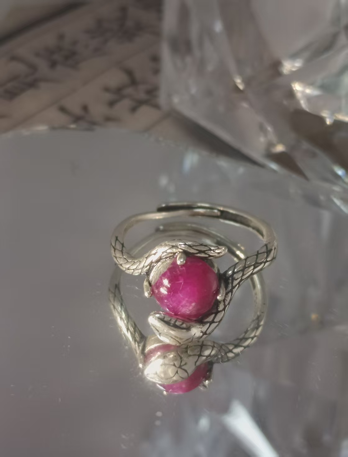 $30 RANGE CRYSTAL ADJUSTABLE RINGS WITH S925 STERLING STEEL