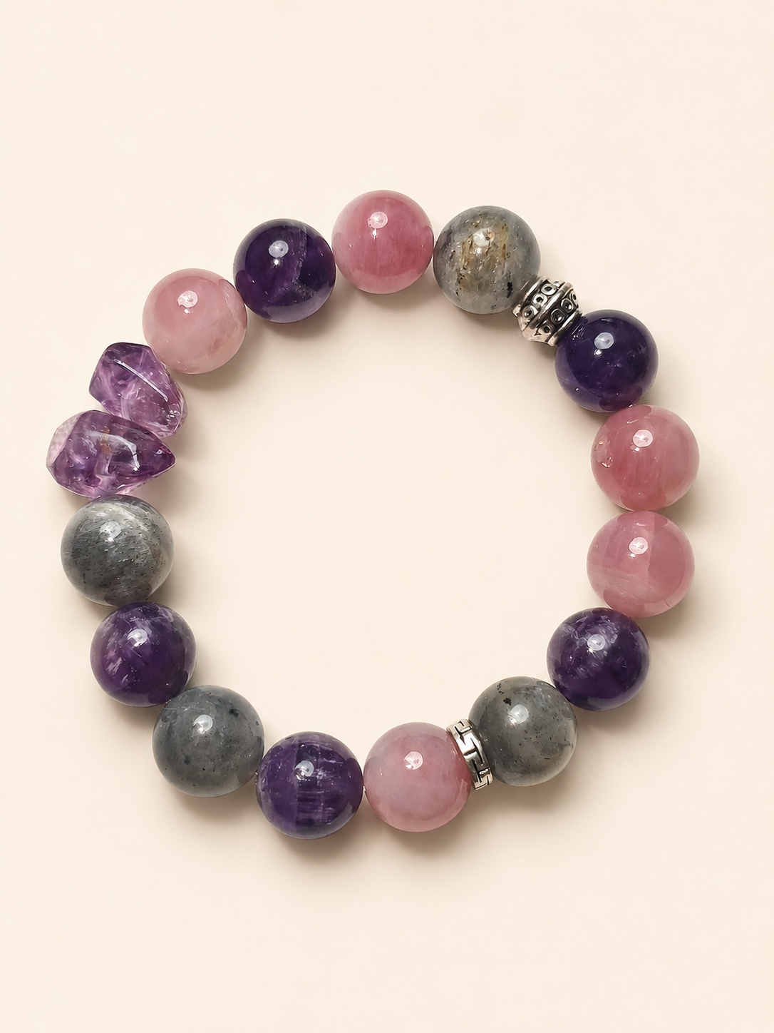 Cosmic Wisdom Dream Amethyst, Amethyst & Rose Quartz Bracelet