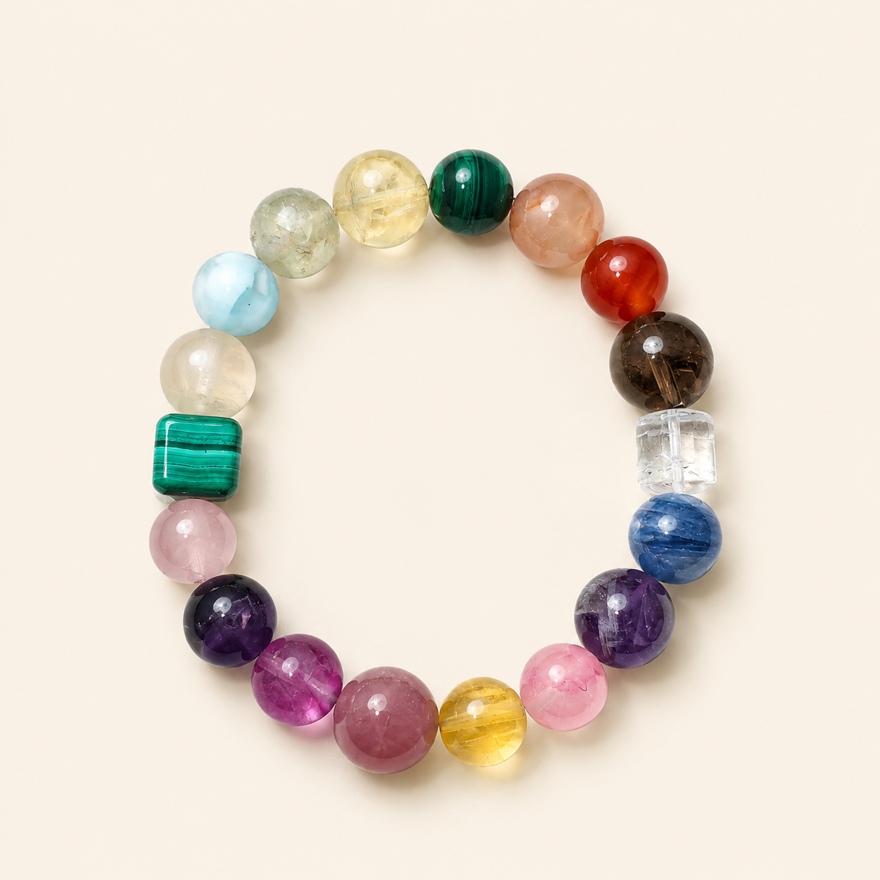 Artist's Palette Full-Spectrum Gemstone Bracelet