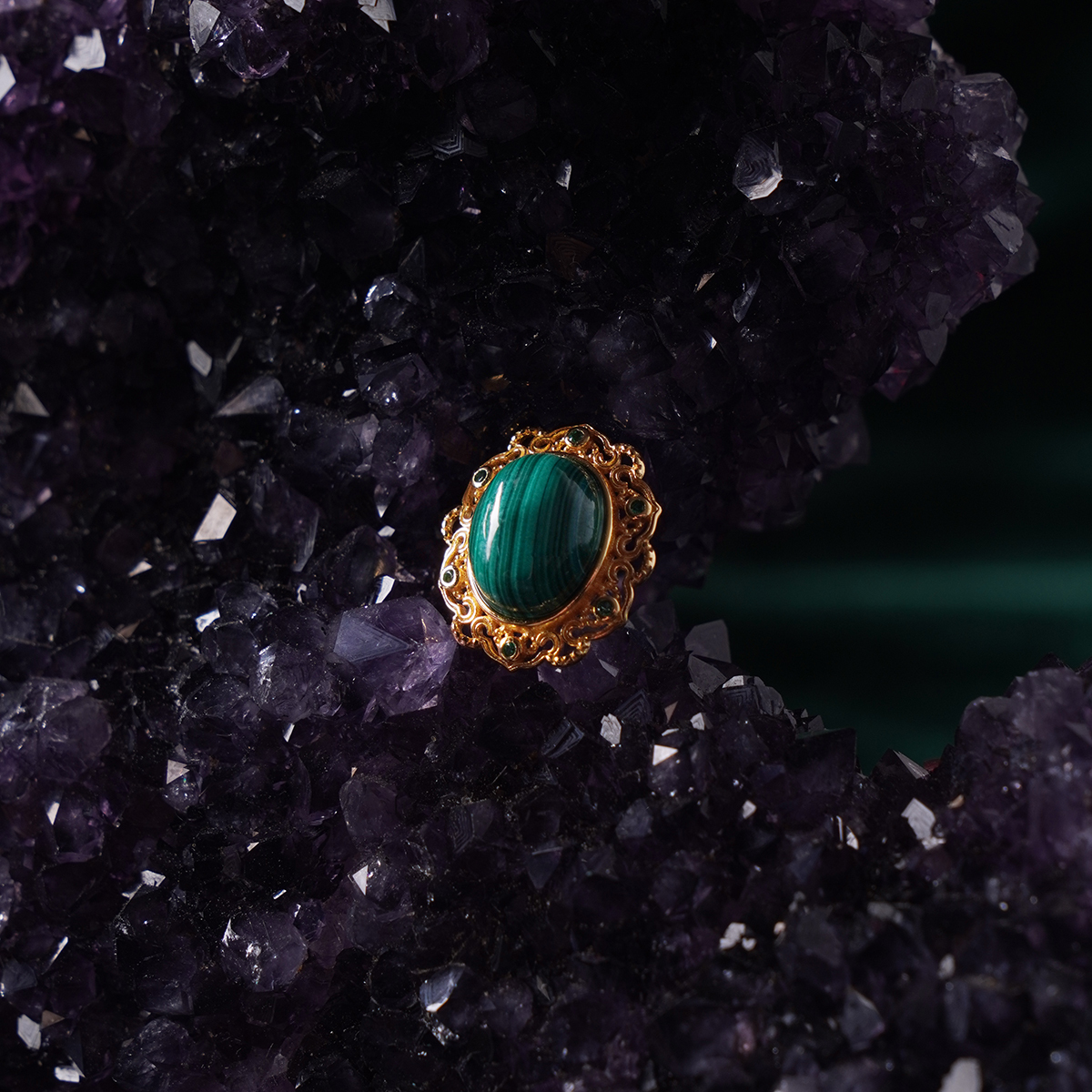 Oval Malachite Stud Earrings Crystal Healing for Positive Change, Opportunity, Protection, Love