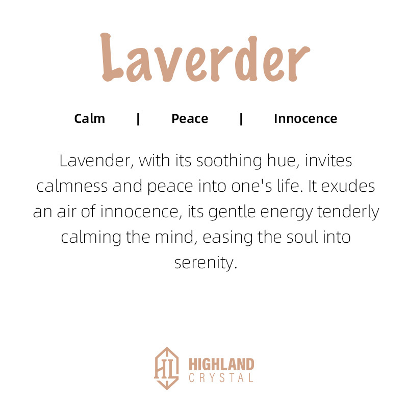  Laverder Crystal Bracelets -  Calm Peace Innocenc