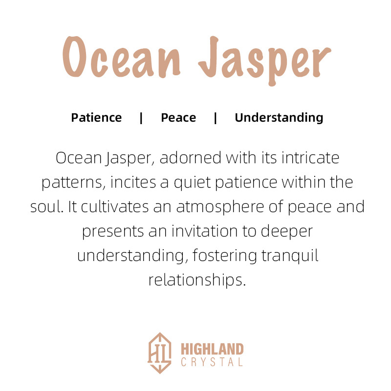 Ocean Jasper Crystal Bracelets -  Patience Peace Understanding