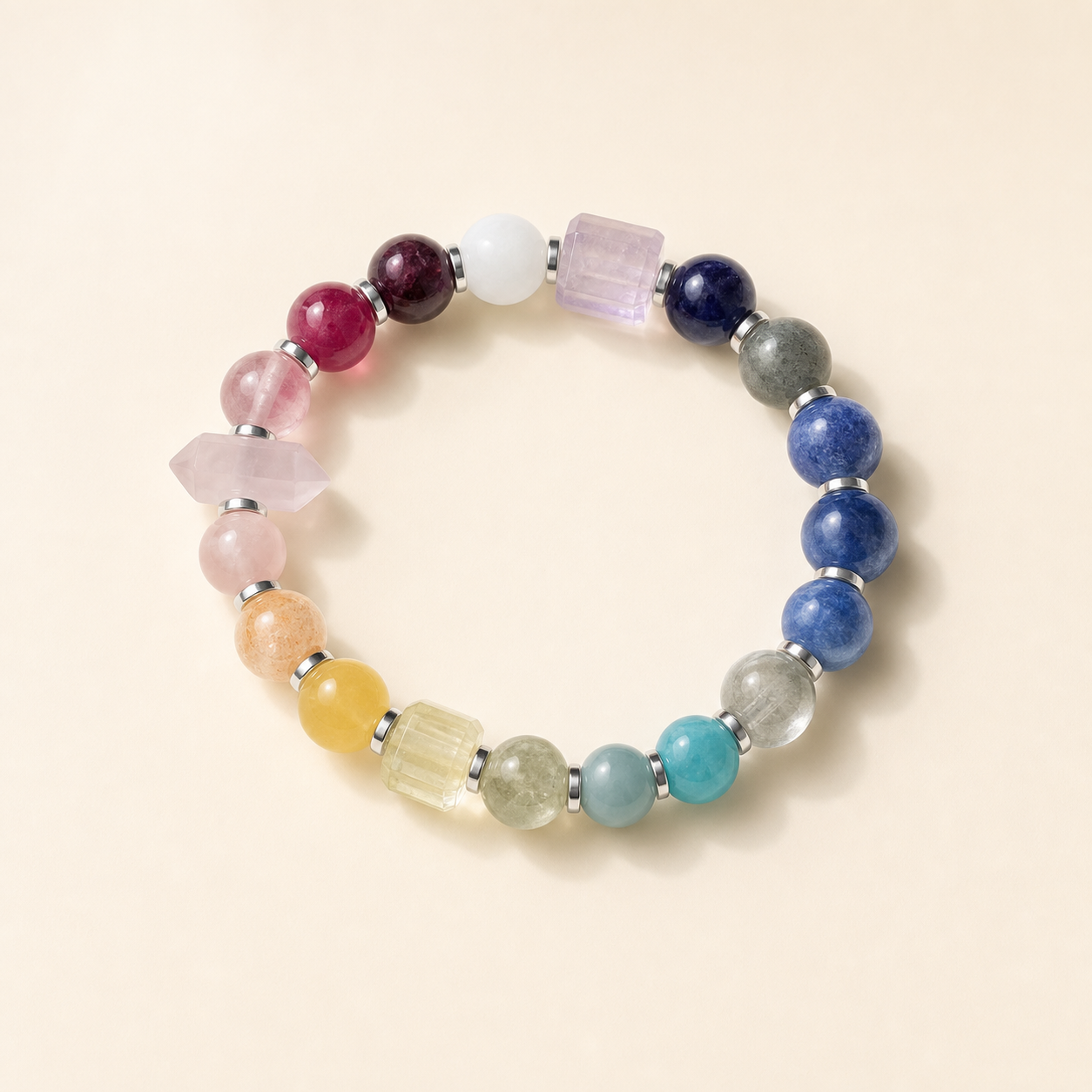 Realm of Dawn - Full Spectrum Gemstone Bracelet