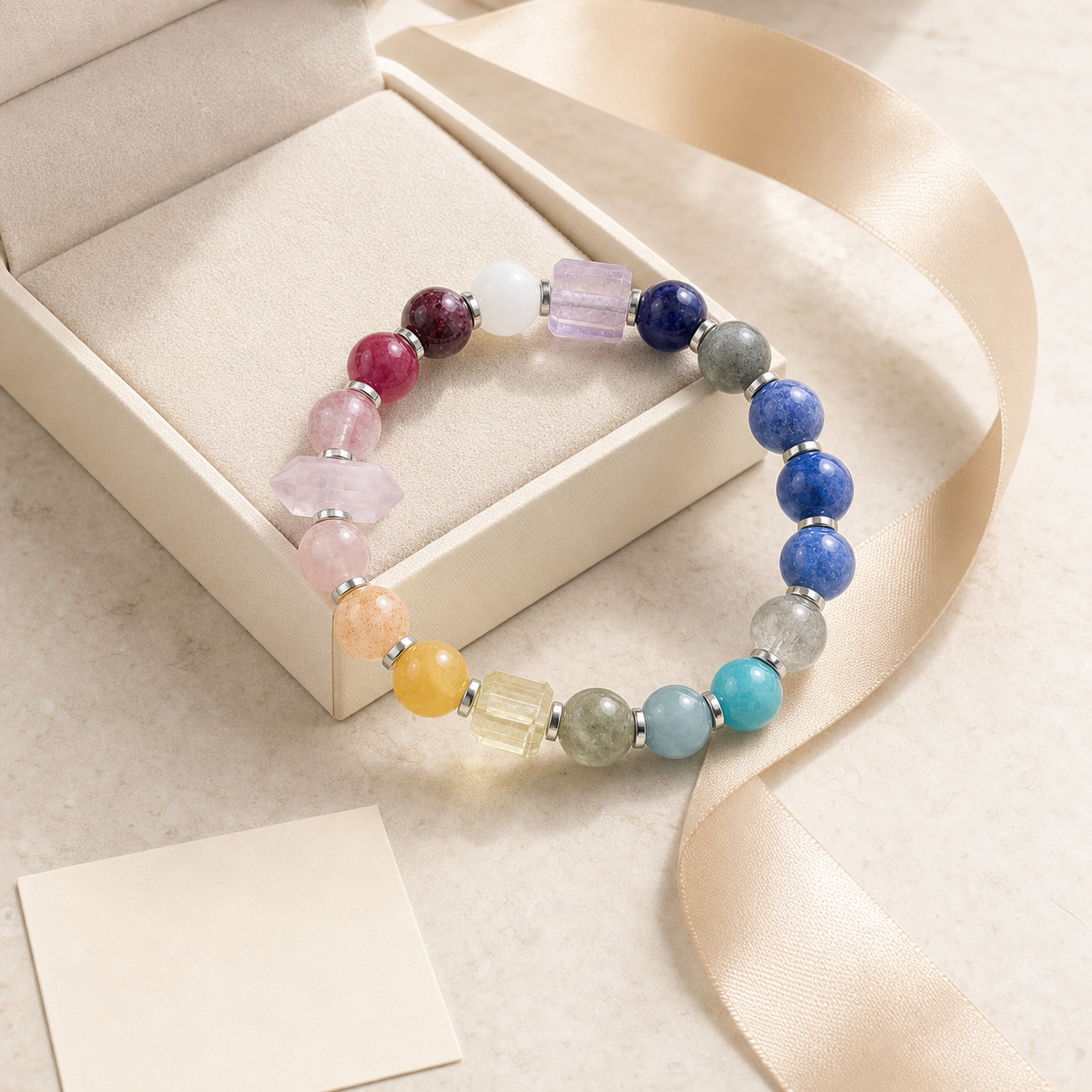 Realm of Dawn - Full Spectrum Gemstone Bracelet
