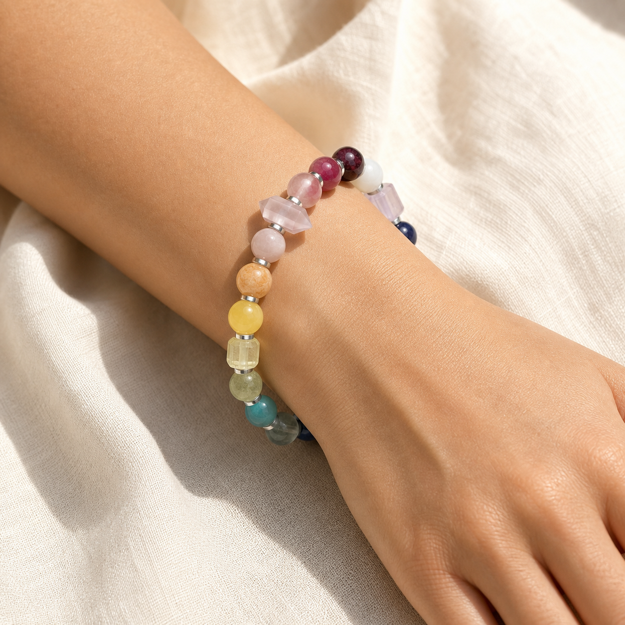 Realm of Dawn - Full Spectrum Gemstone Bracelet