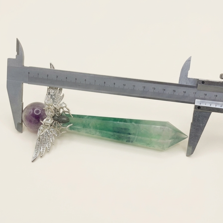 Mixed Gemstone Crystal Wand – Hand-Assembled Tower Point or Wand Handle Scepter