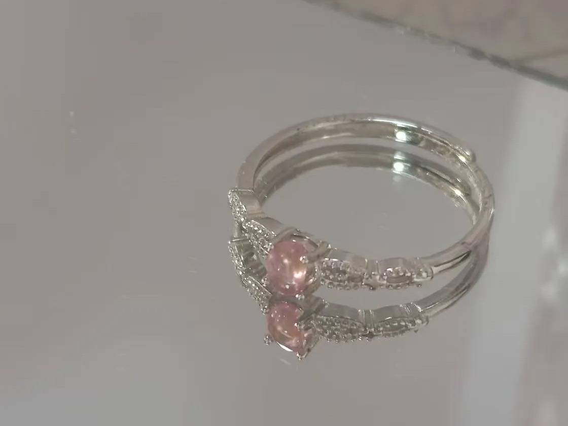 $15 RANGE CRYSTAL ADJUSTABLE RINGS WITH S925 STERLING STEEL