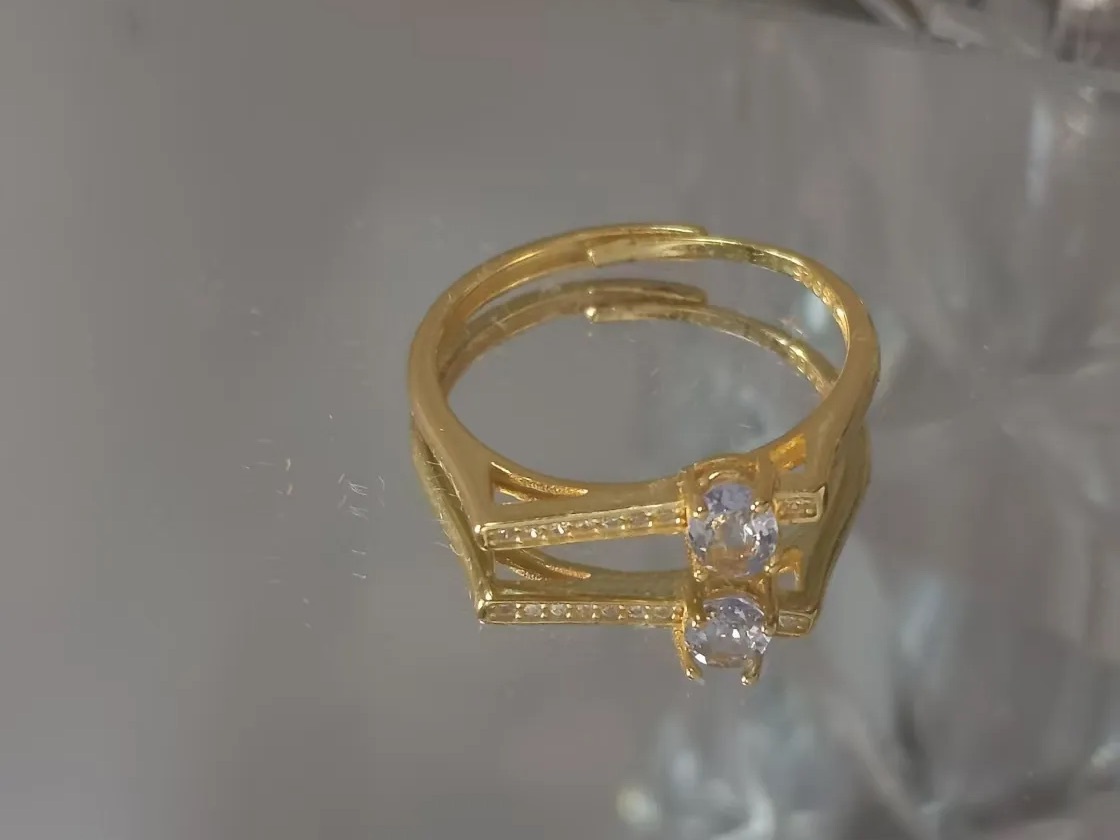 $15 RANGE CRYSTAL ADJUSTABLE RINGS WITH S925 STERLING STEEL