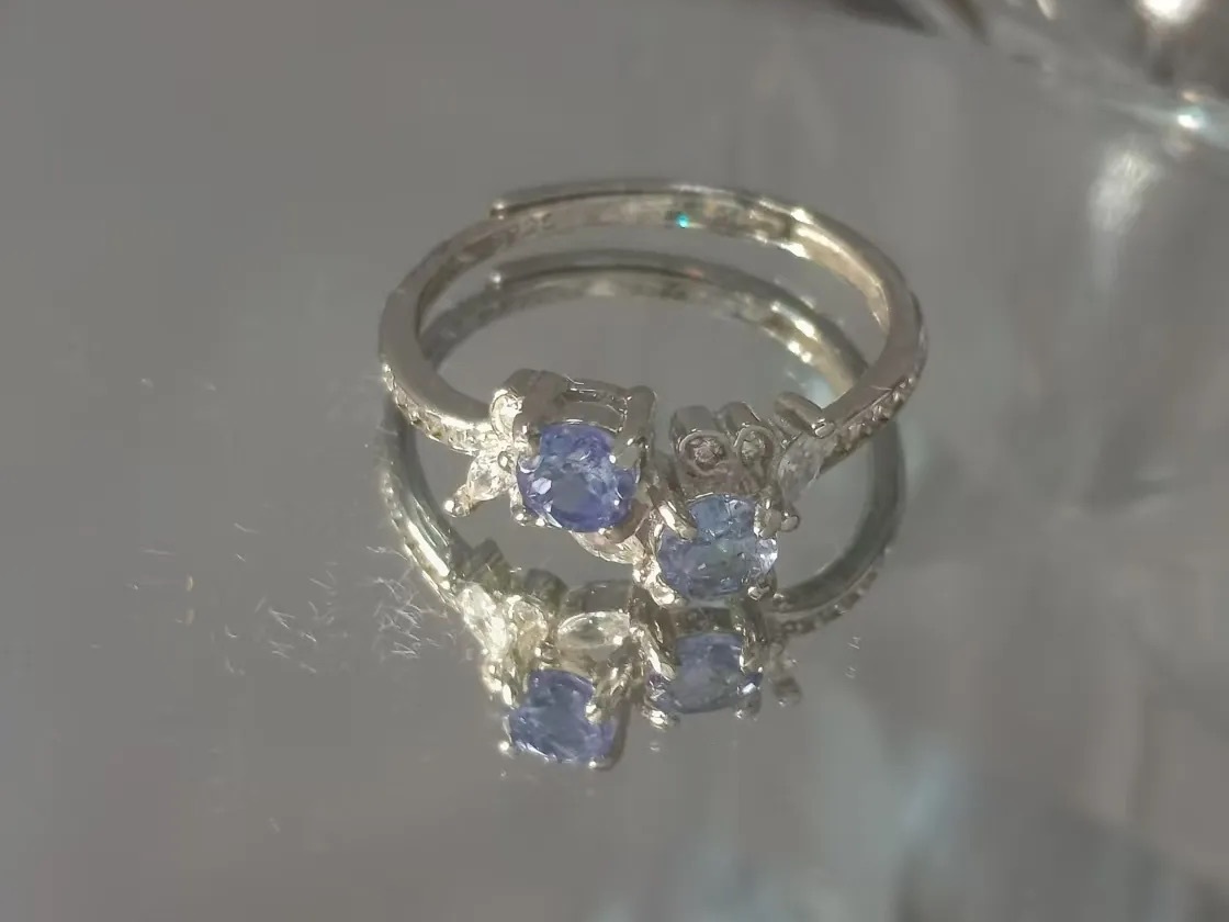 $15 RANGE CRYSTAL ADJUSTABLE RINGS WITH S925 STERLING STEEL