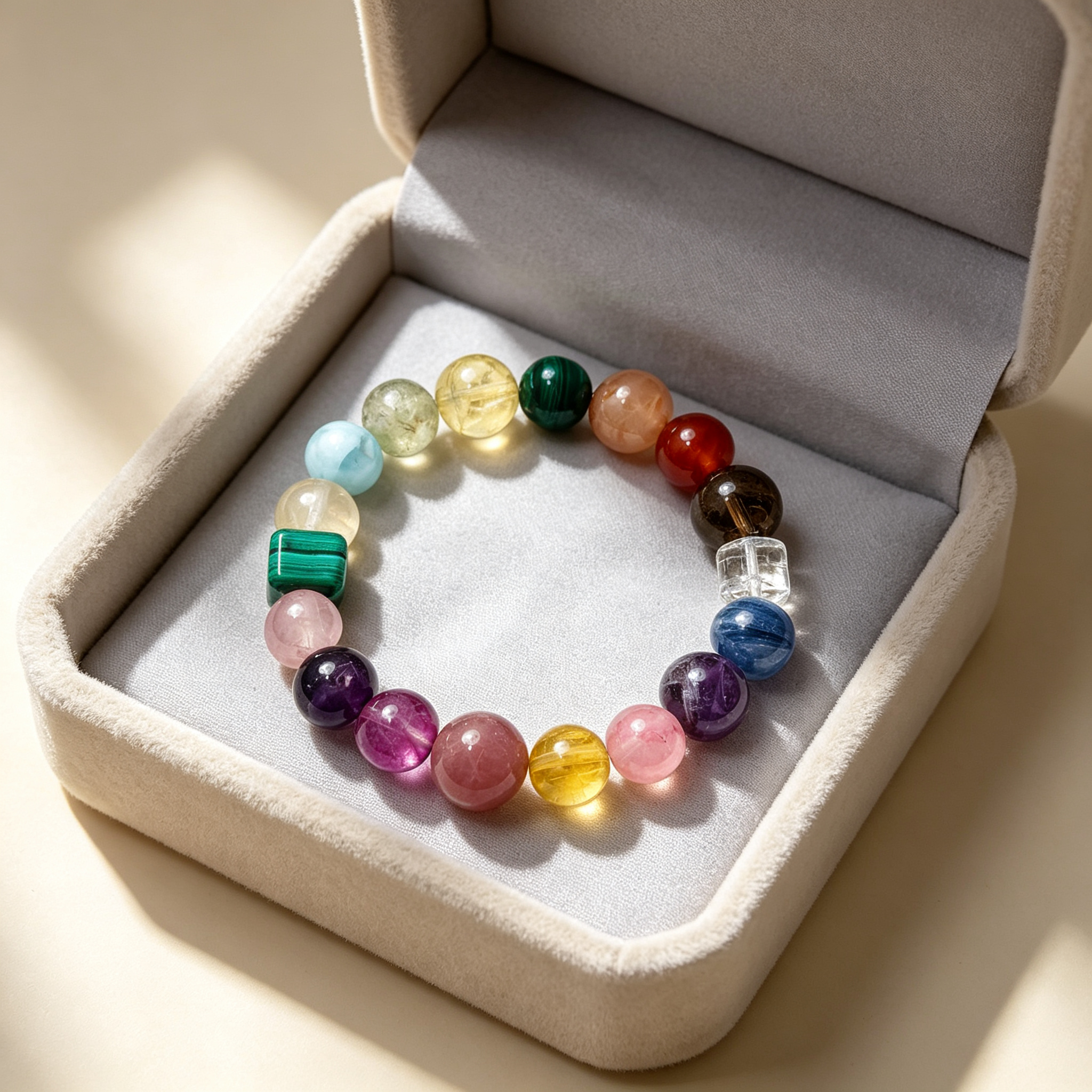 Artist's Palette Full-Spectrum Gemstone Bracelet