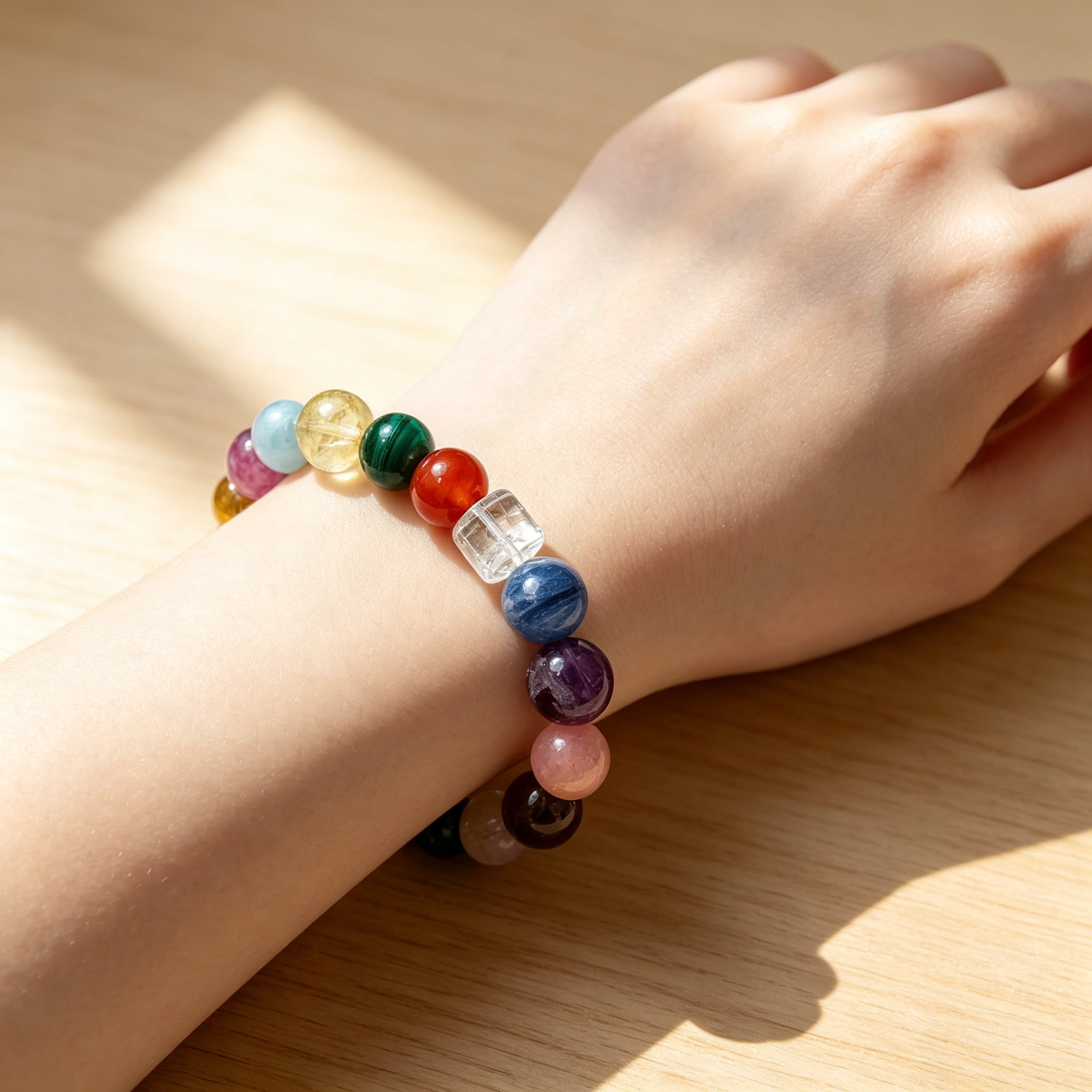 Artist's Palette Full-Spectrum Gemstone Bracelet