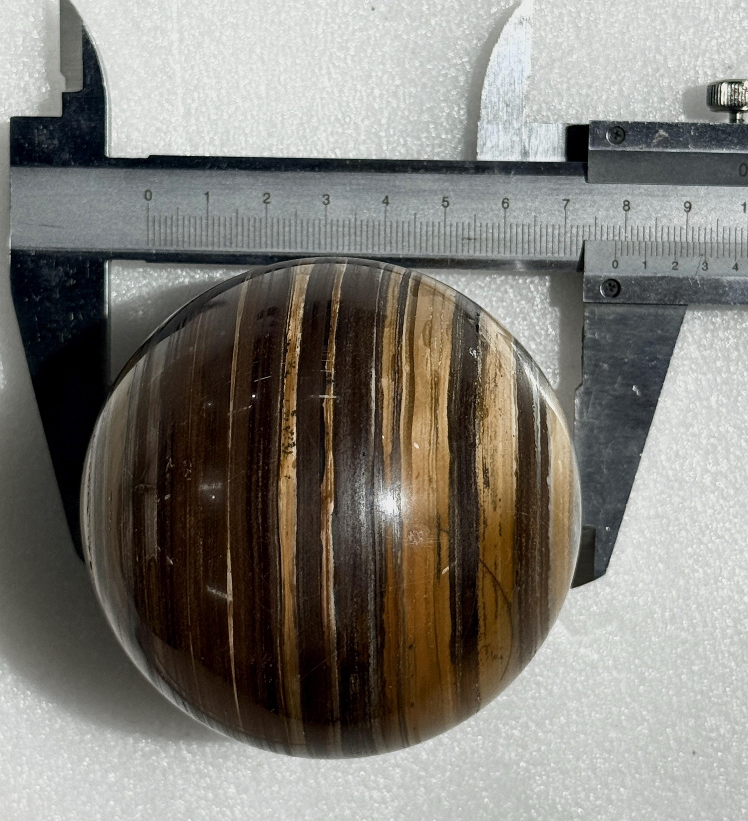 Australian Zebra Stone Sphere Natural Polished Crystal Ball Mineral Decor Collector Gift