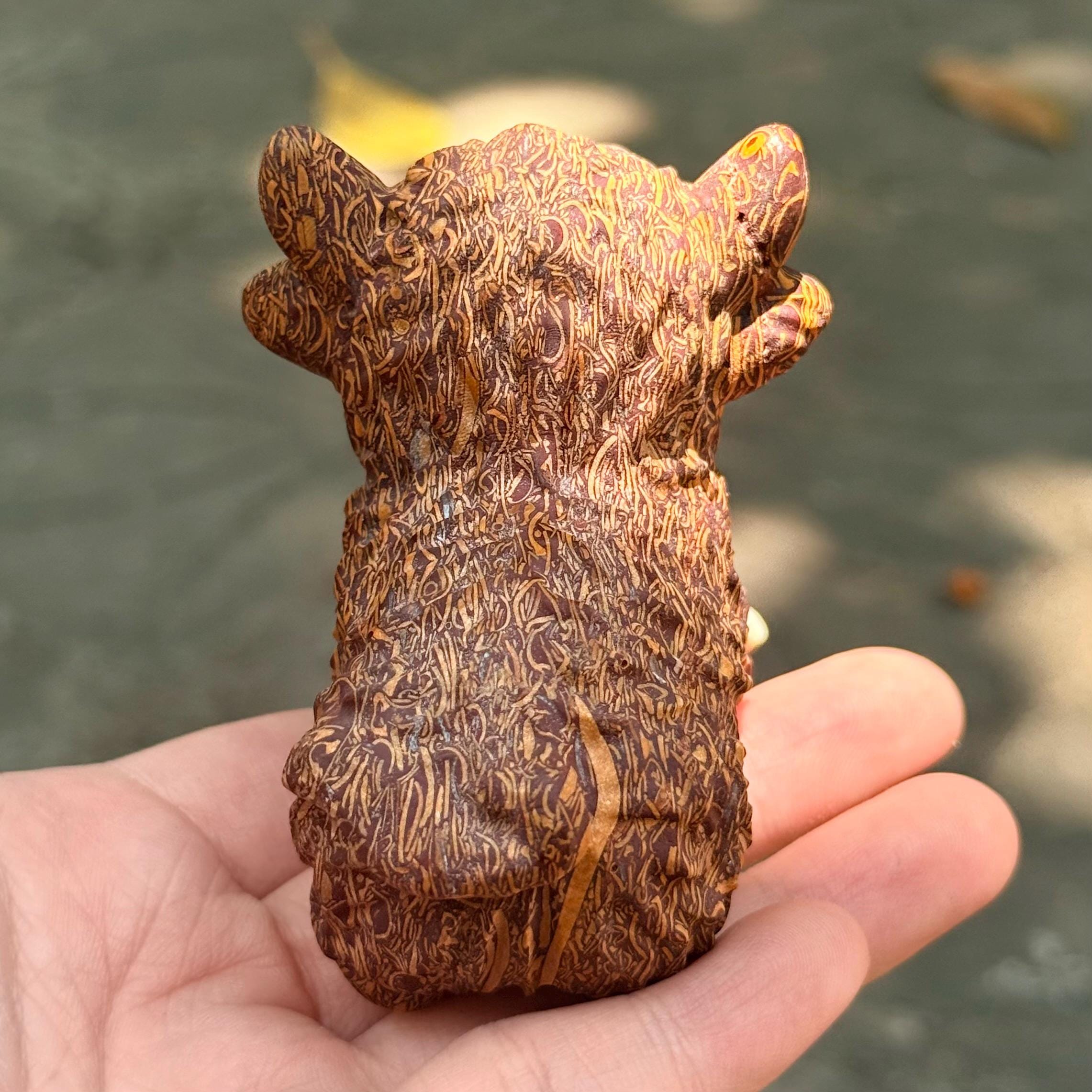 COW Lover Figurine 1.8''-2.6''Natural Stone Cow Carving Animal Decor Protection Gift