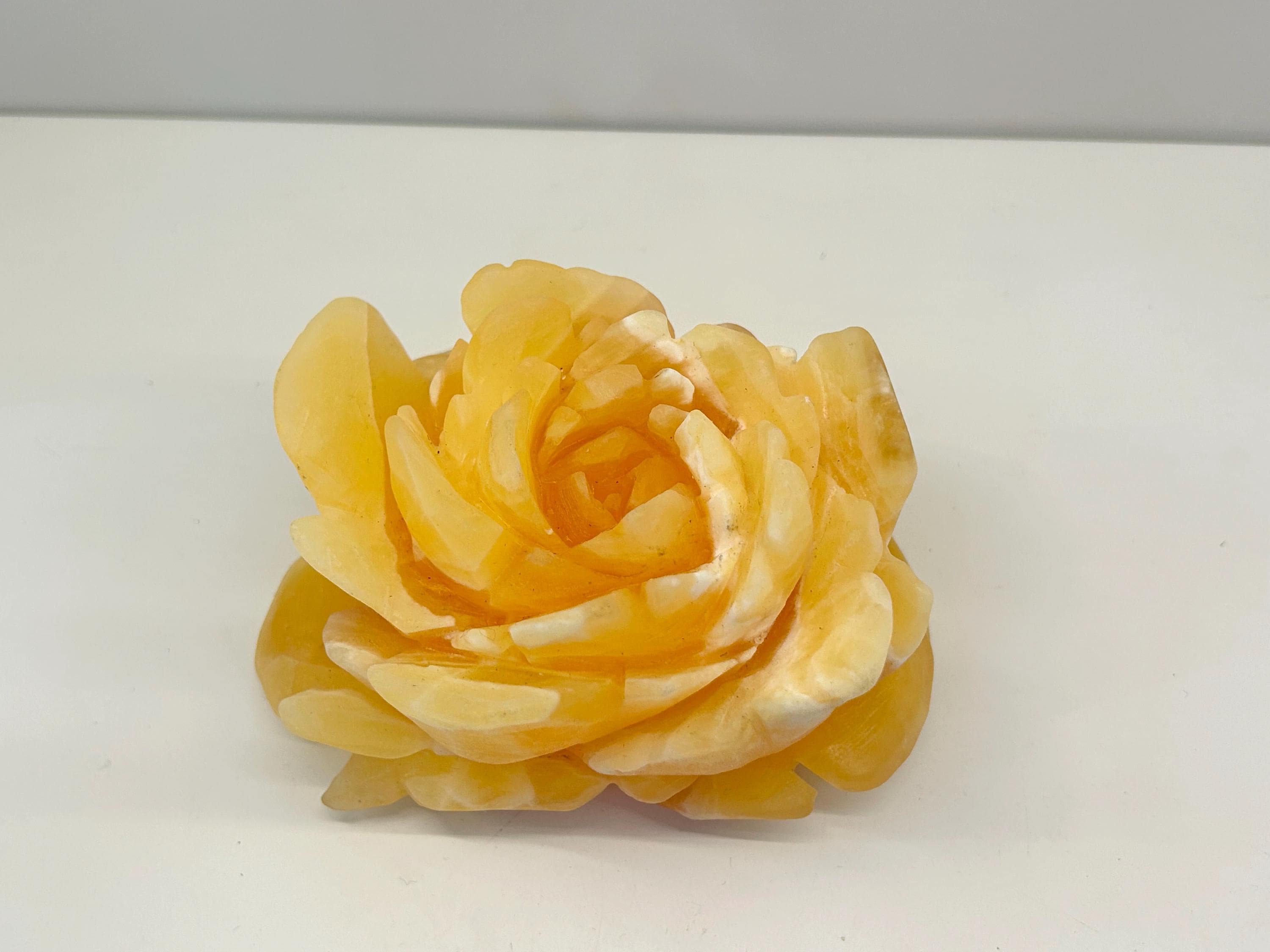 Yellow Calcite Flower, Spiritual Home Decor, Altar Gift