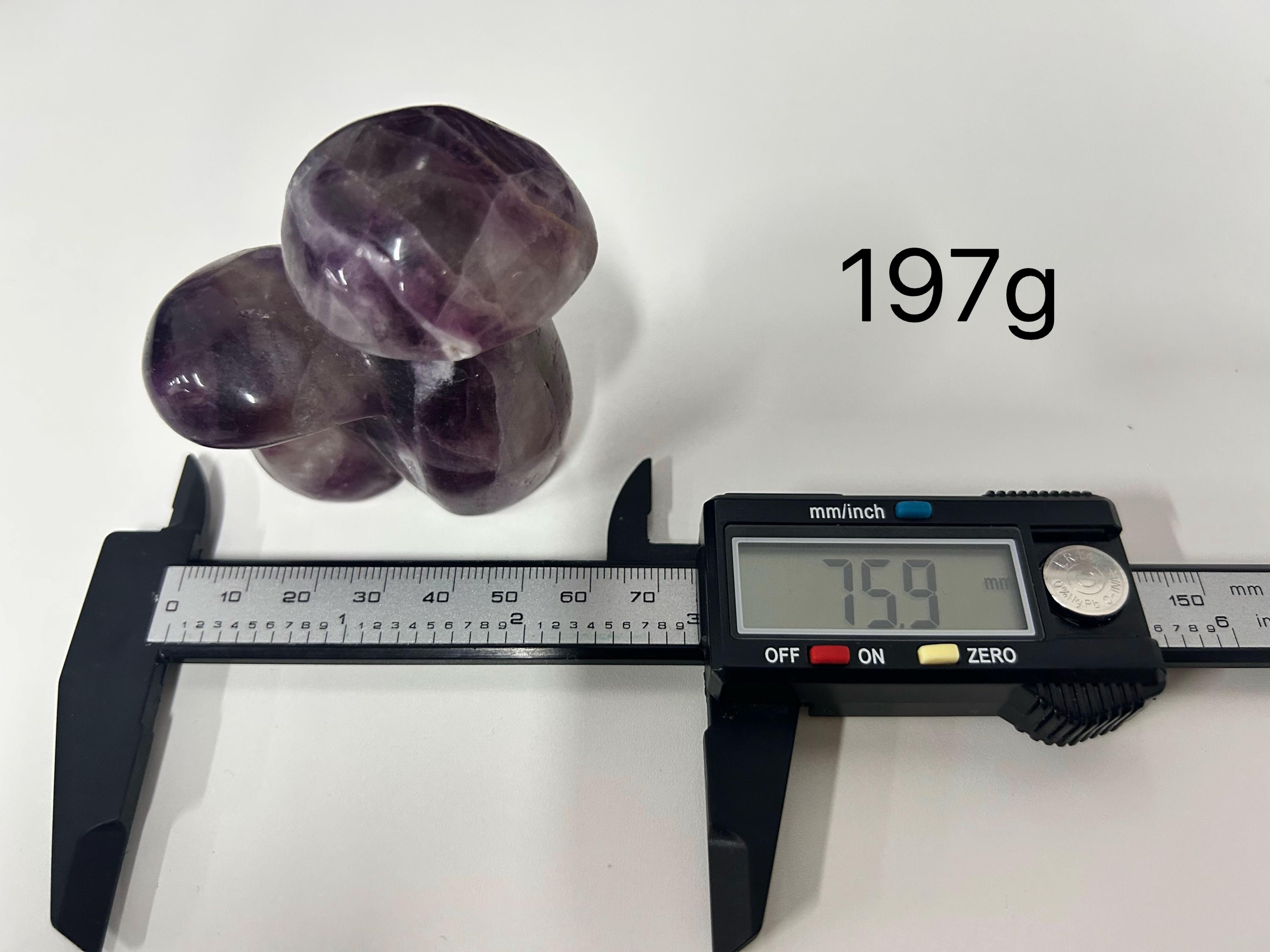 Crystal purple flourite Mushroom Carving, purple flourite Mushroom