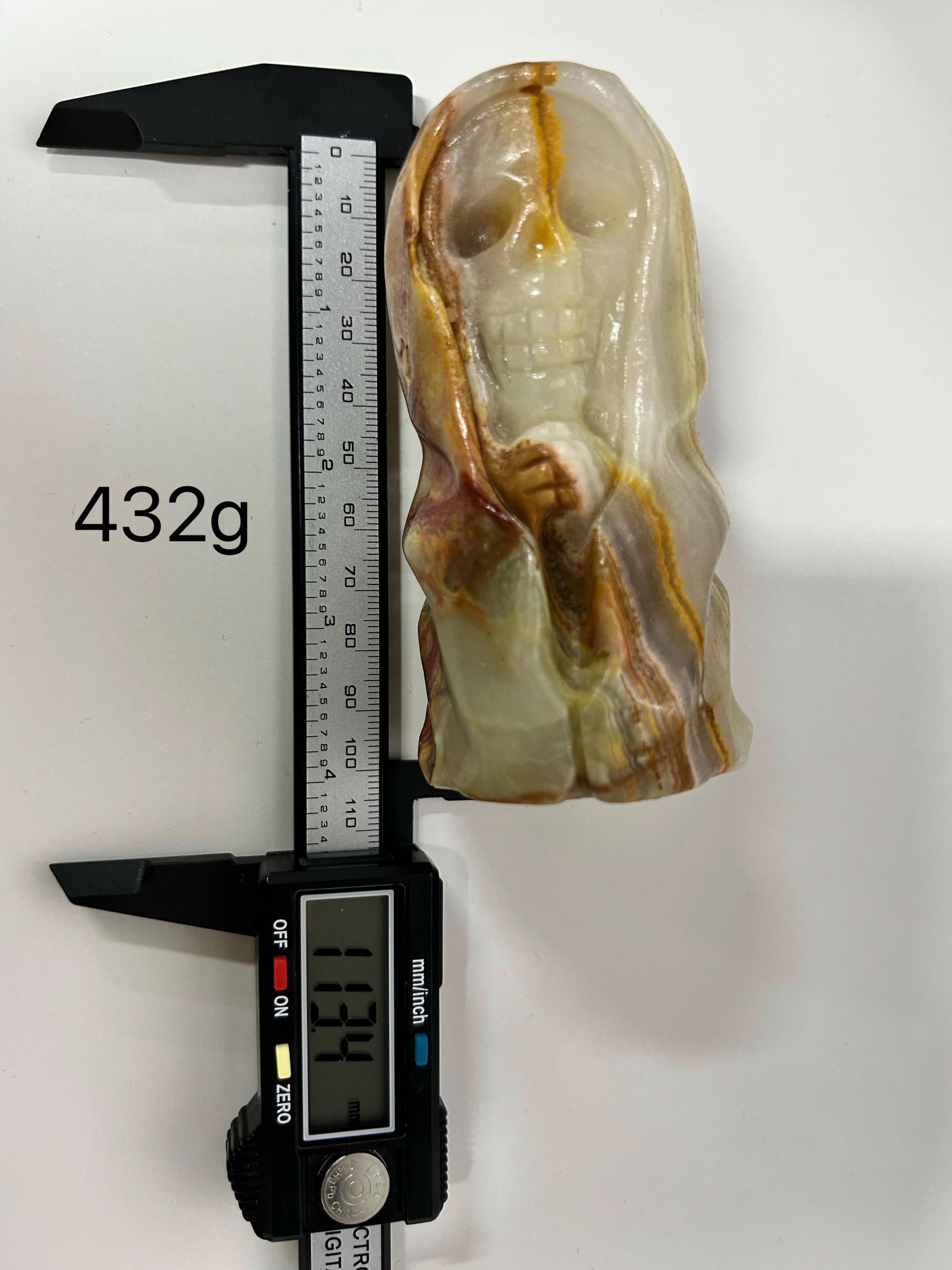 Afghan Jade Ghost Figurine, Natural Crystal Halloween Decor, Polished Stone Collectible