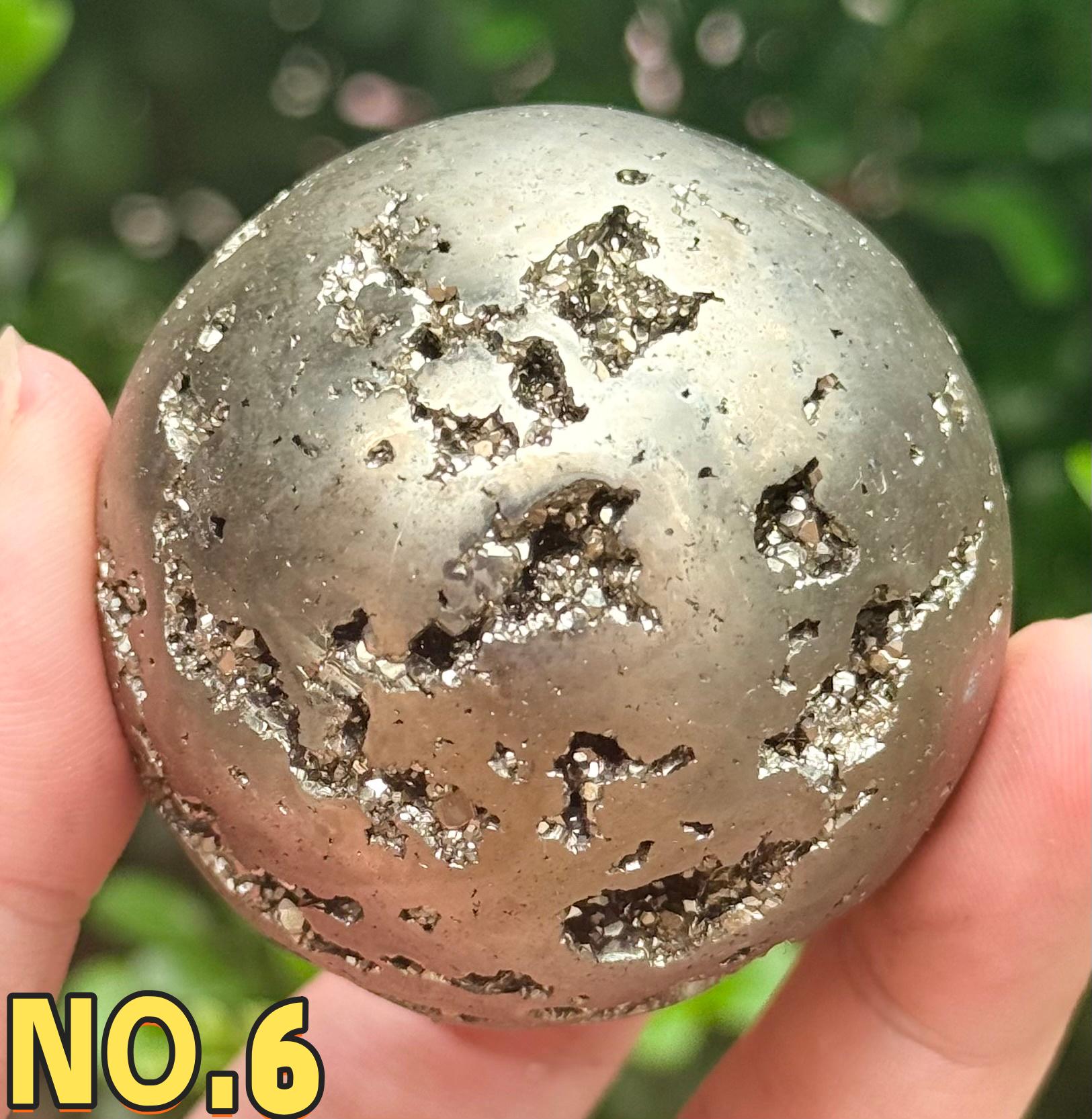Natural Pyrite Sphere Open Geode Druzy Crystal Ball Prosperity Home Decor