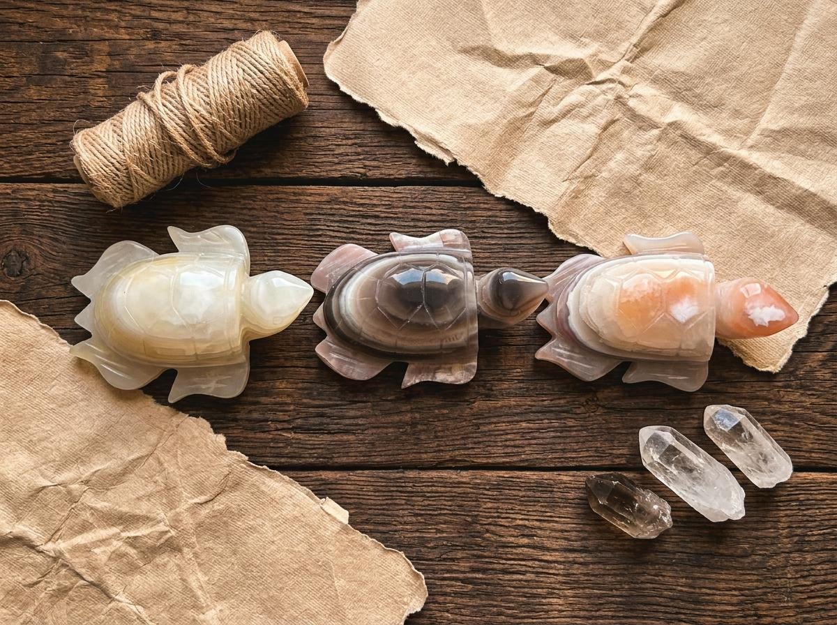 Banded Agate Turtle Carving, Natural Stone Figurine, Desk Decor, Gift for Turtle Lovers