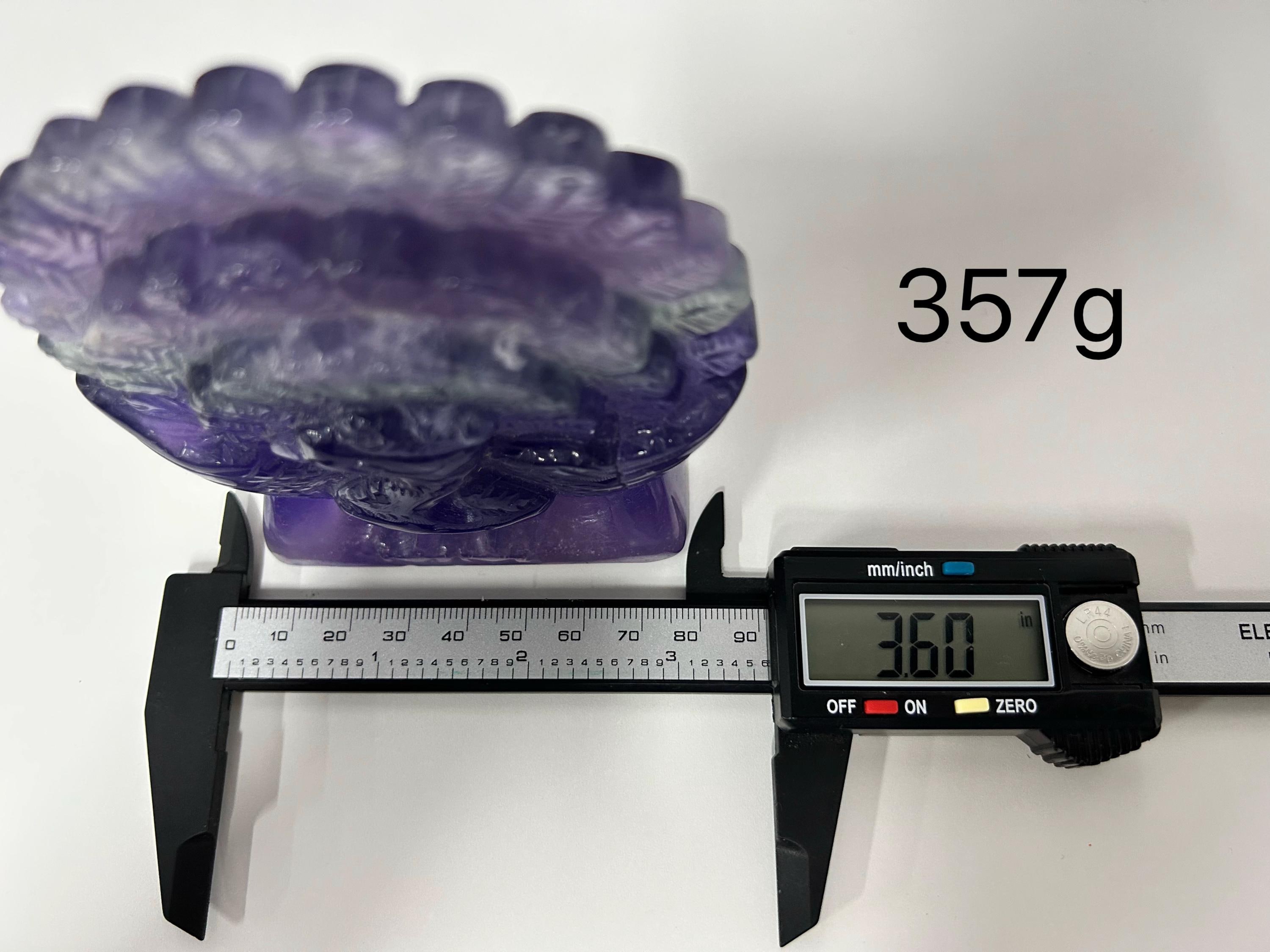Purple Fluorite Peacock Carving, Natural Crystal Bird Figurine, Unique Home Decor, elegant housewarming gift