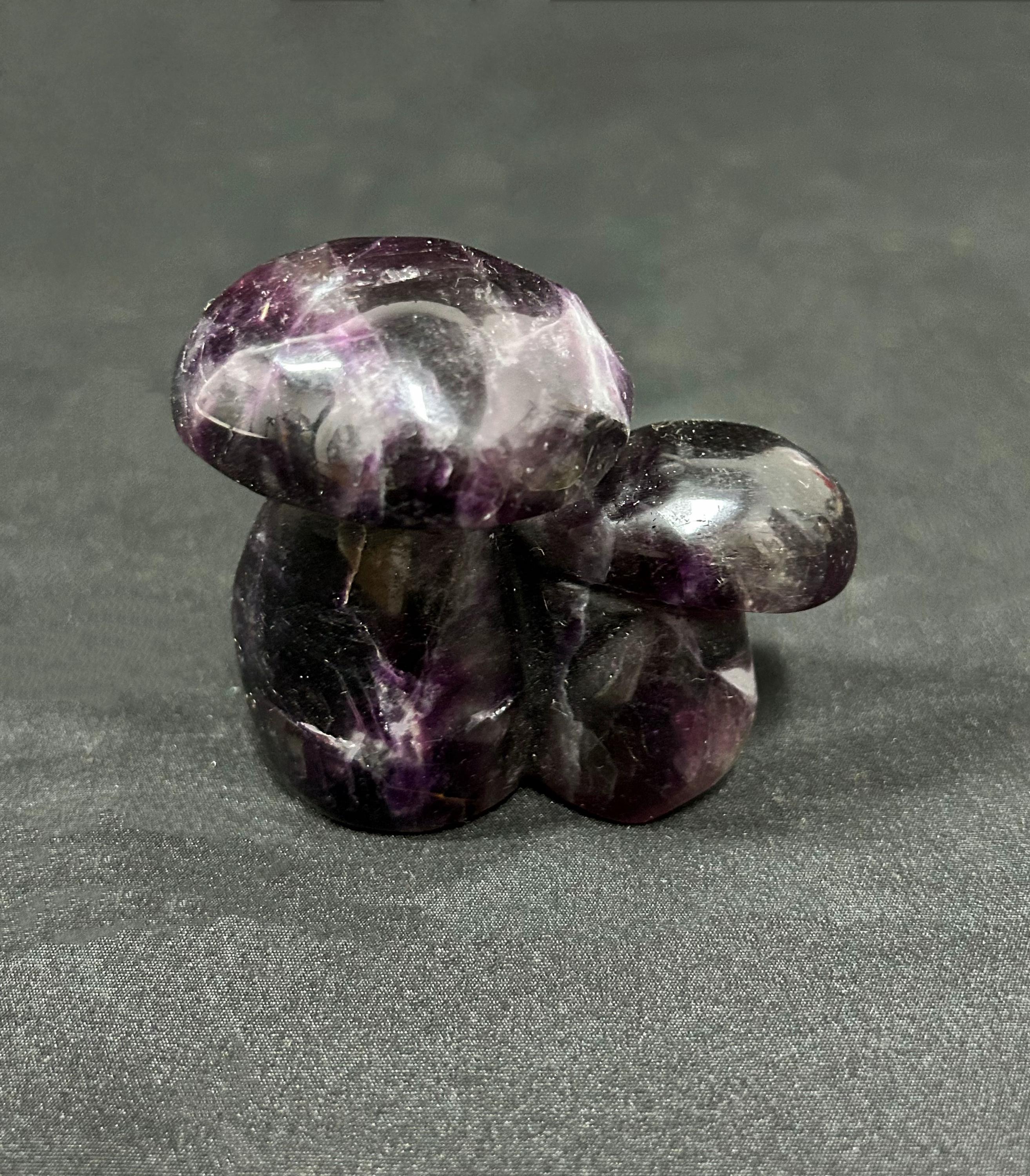 Crystal purple flourite Mushroom Carving, purple flourite Mushroom