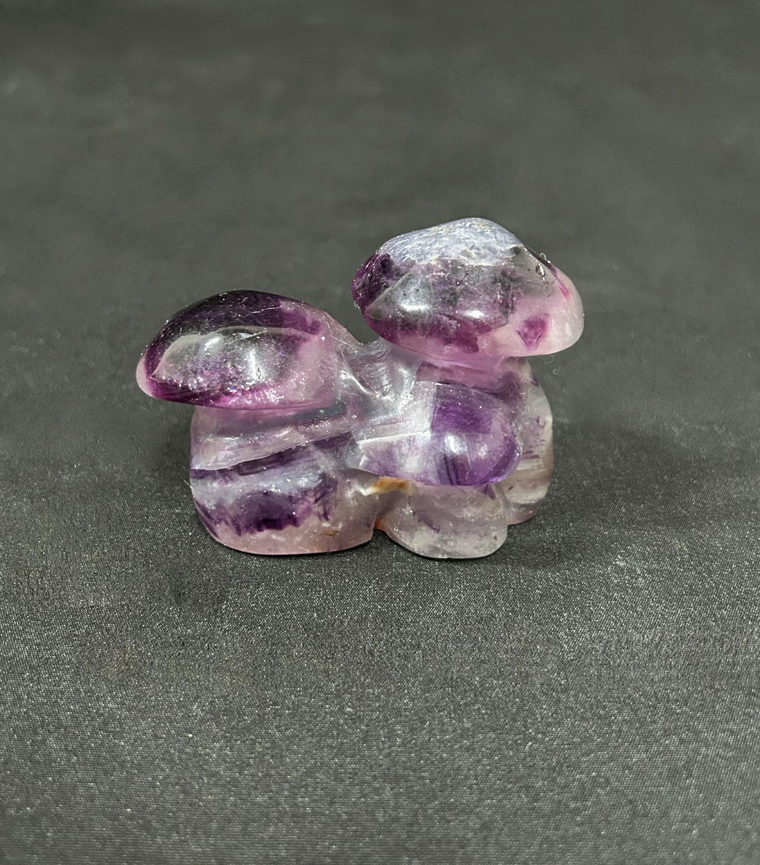 Crystal purple flourite Mushroom Carving, purple flourite Mushroom