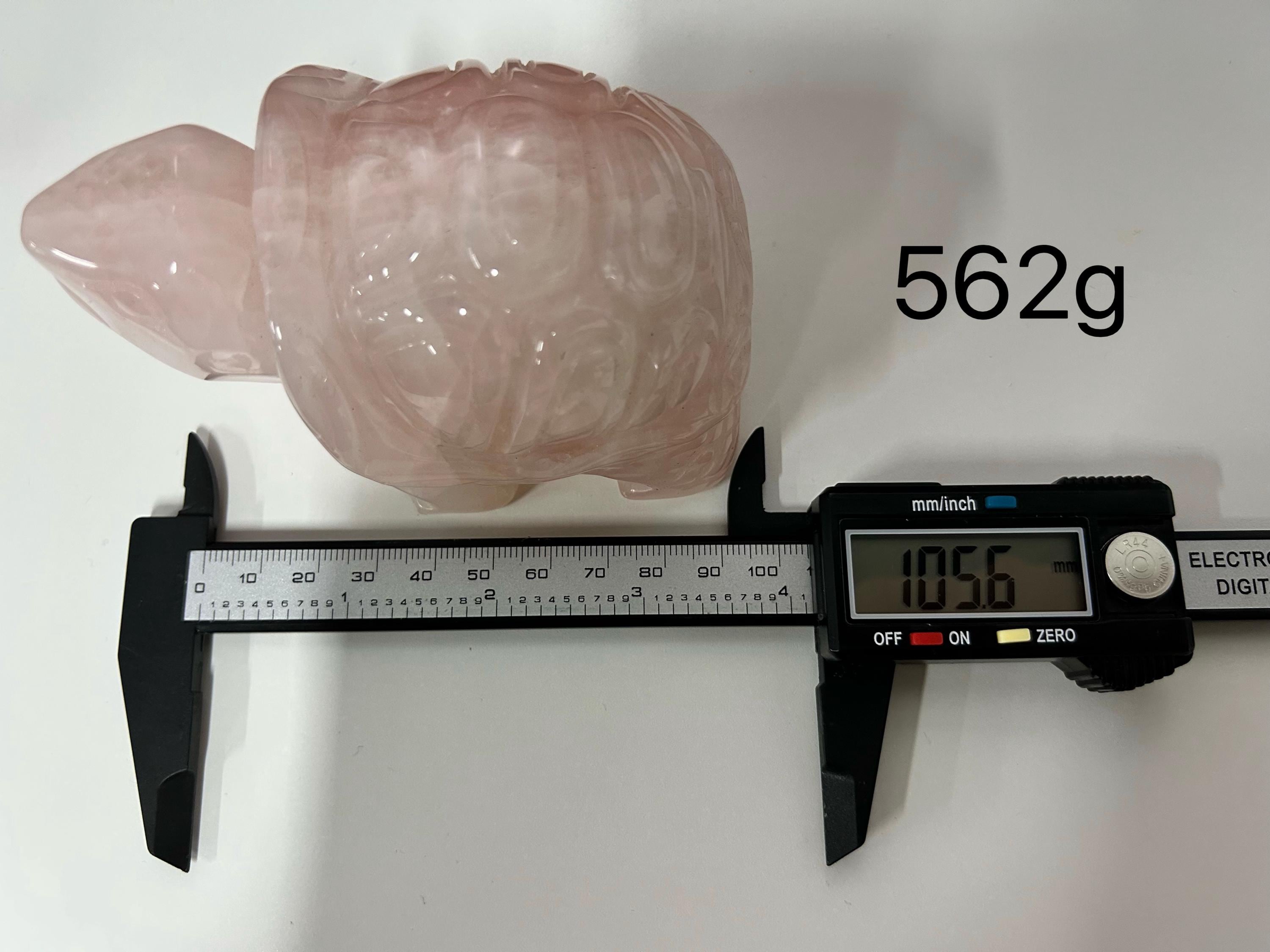 Natural Pink Crystal Turtle Figurine, Hand Carved, Love & Longevity Feng Shui Decor