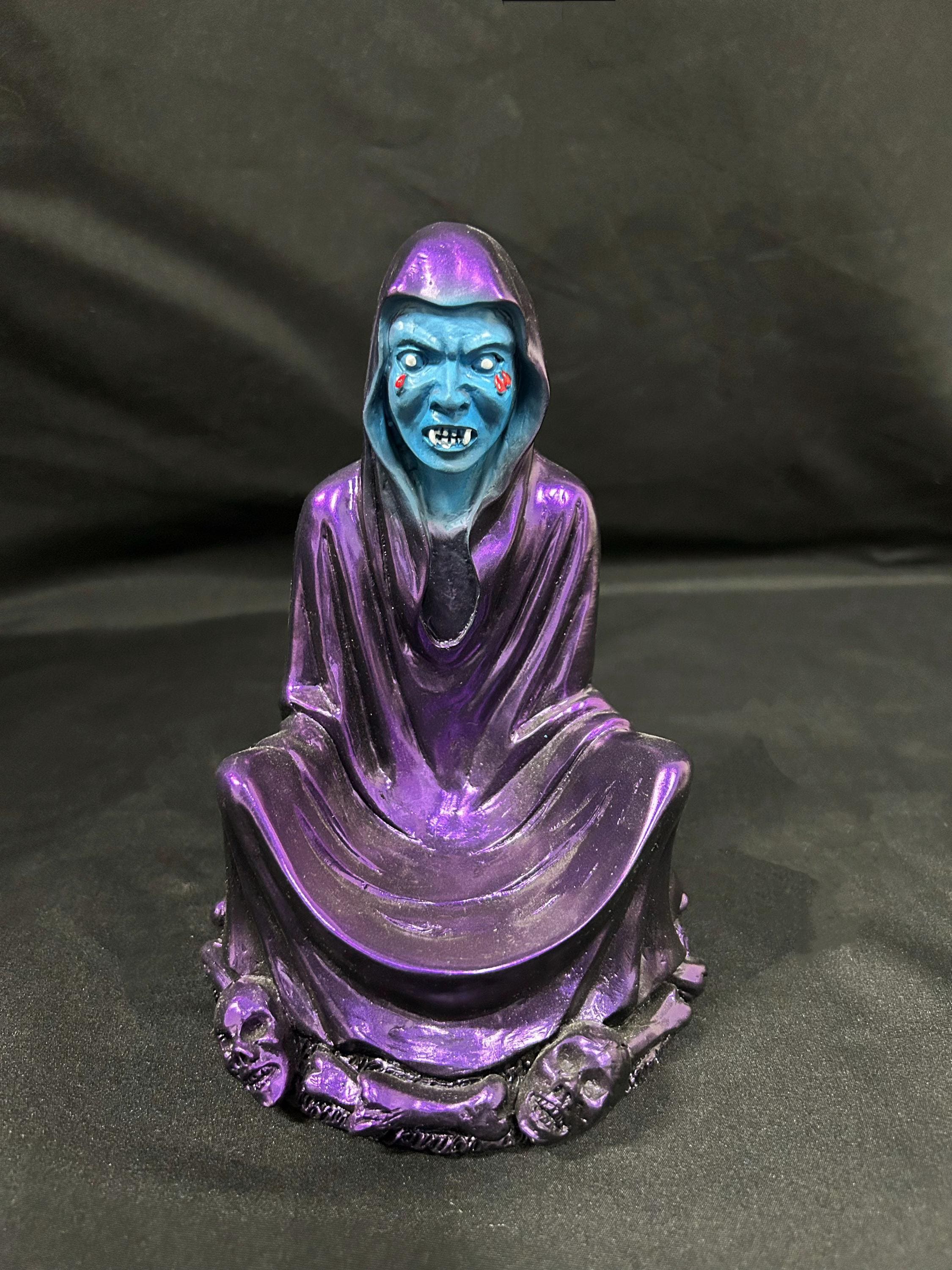 Wizard Statue, Gothic Figurine, Mystical Fantasy Decor, Dark Fantasy Sculpture, Occult Style Gift