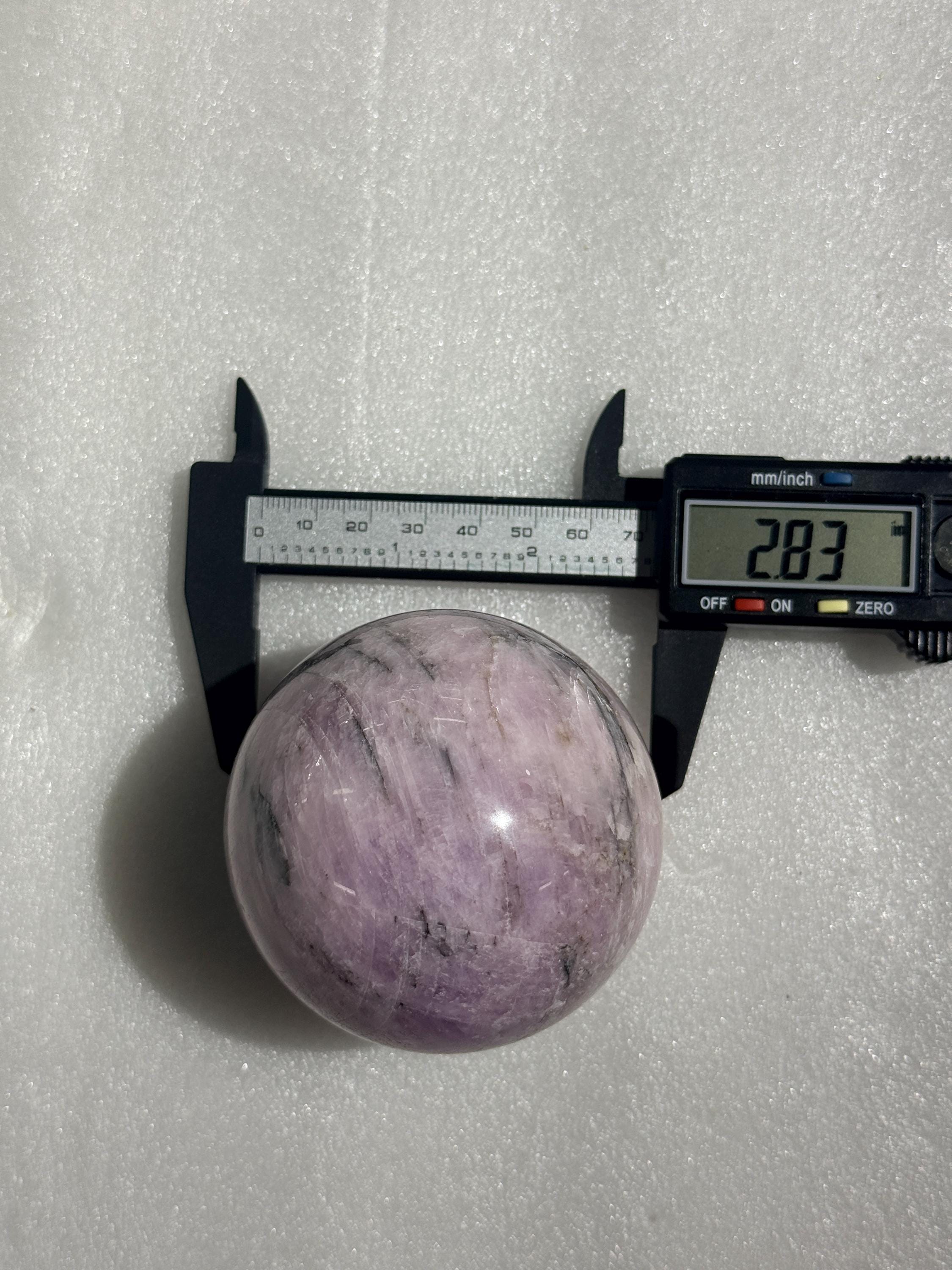 Kunzite Sphere Natural Pink Purple Crystal Ball Heart Chakra Decor Collector Gift