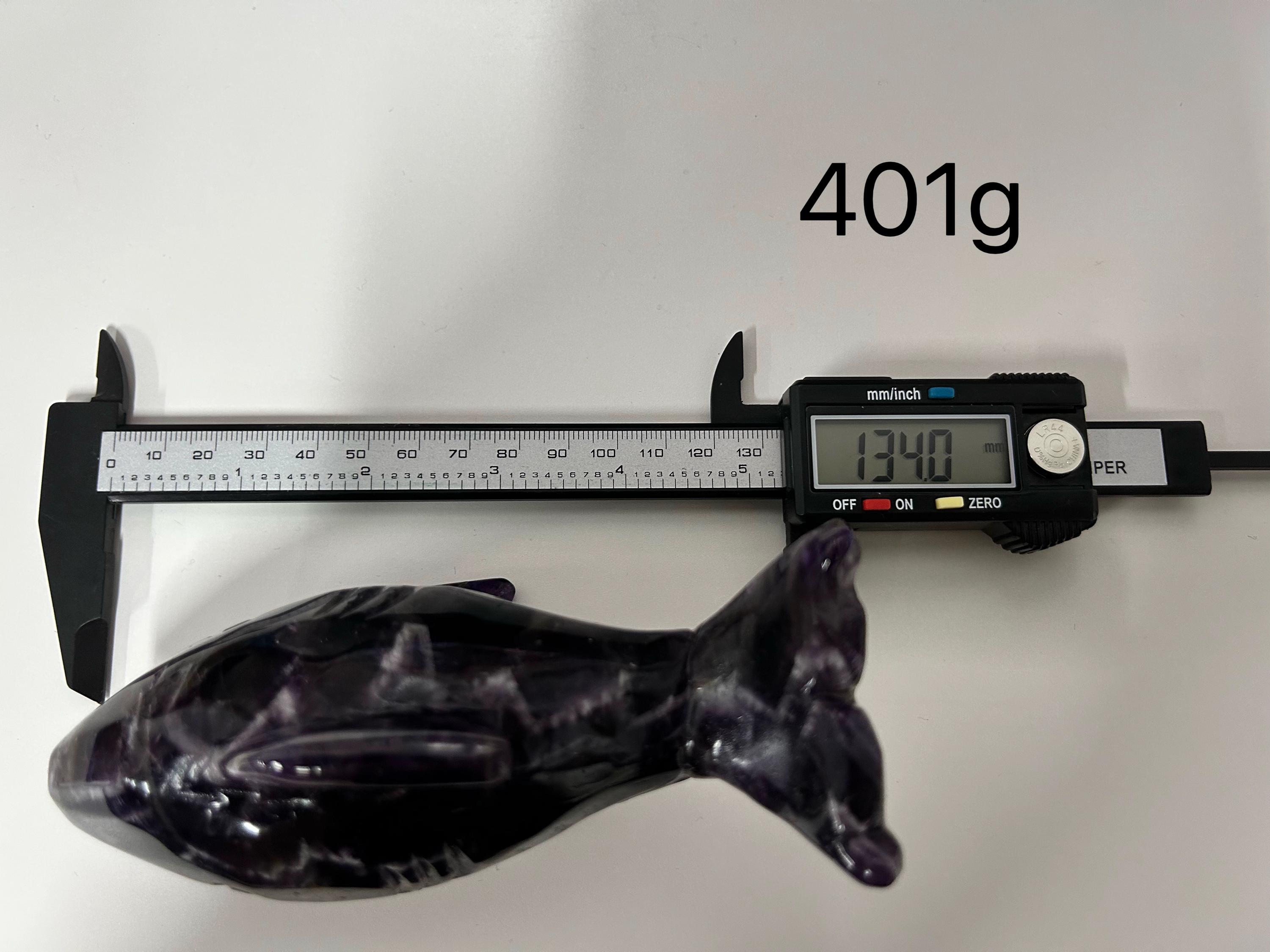 Hand Carved Amethyst Shark Statue, Natural Purple Crystal, Gemstone Sculpture, Reiki Energy Decor