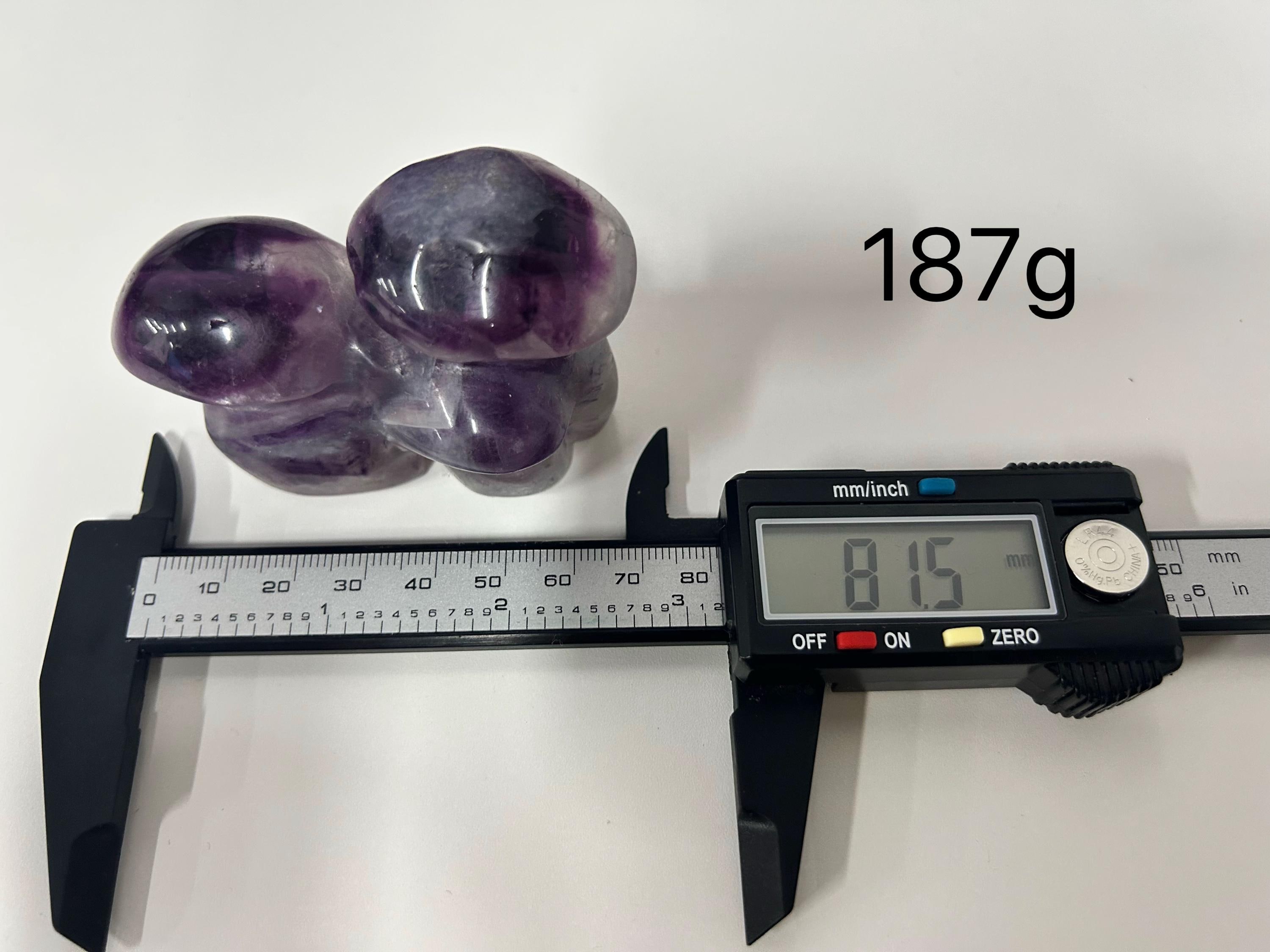 Crystal purple flourite Mushroom Carving, purple flourite Mushroom