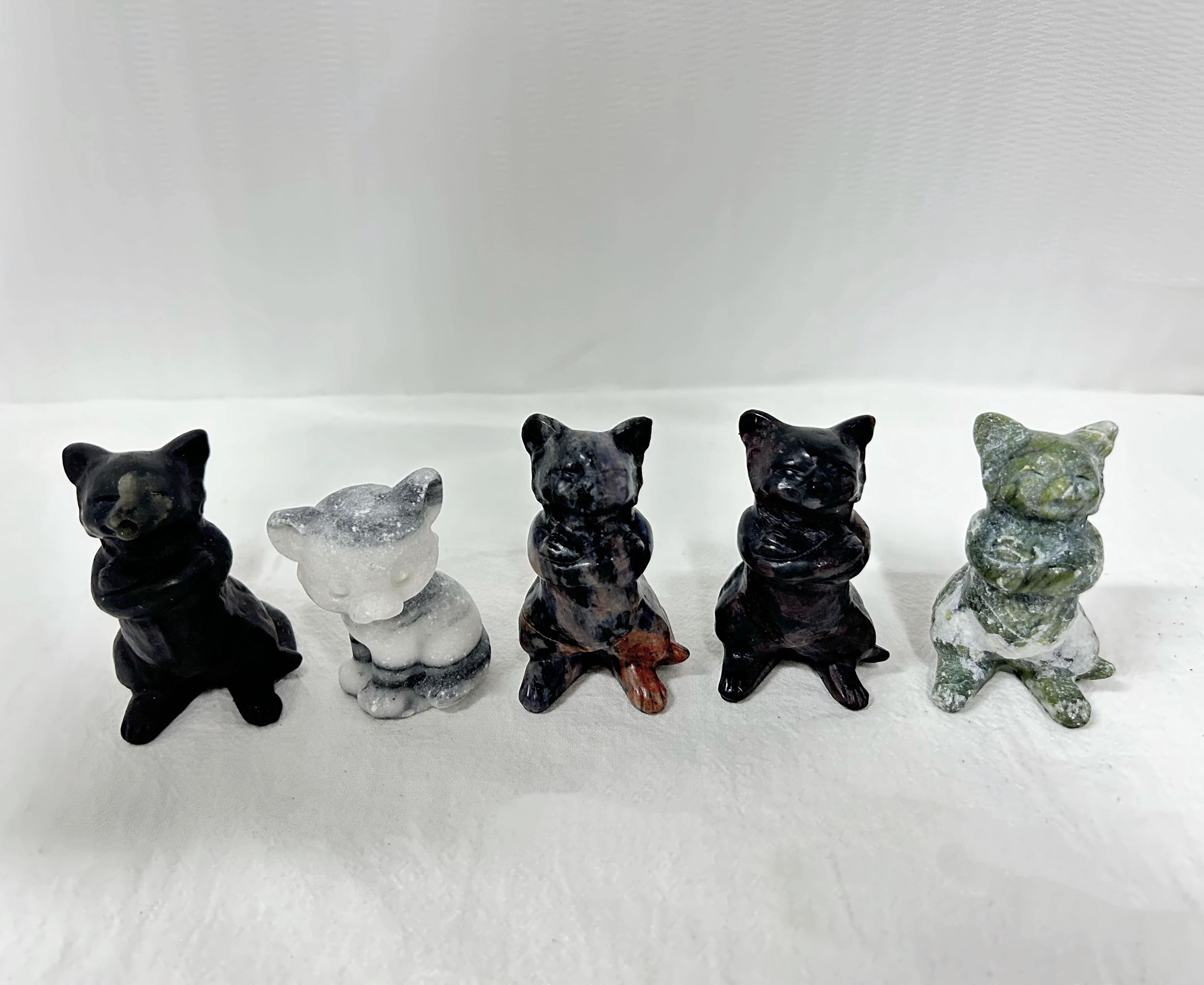 Gemstone Dog Figurine, Mini Stone Animal Decor, Symbol of Loyalty, Protection and Good Fortune, Dog Lover Gift