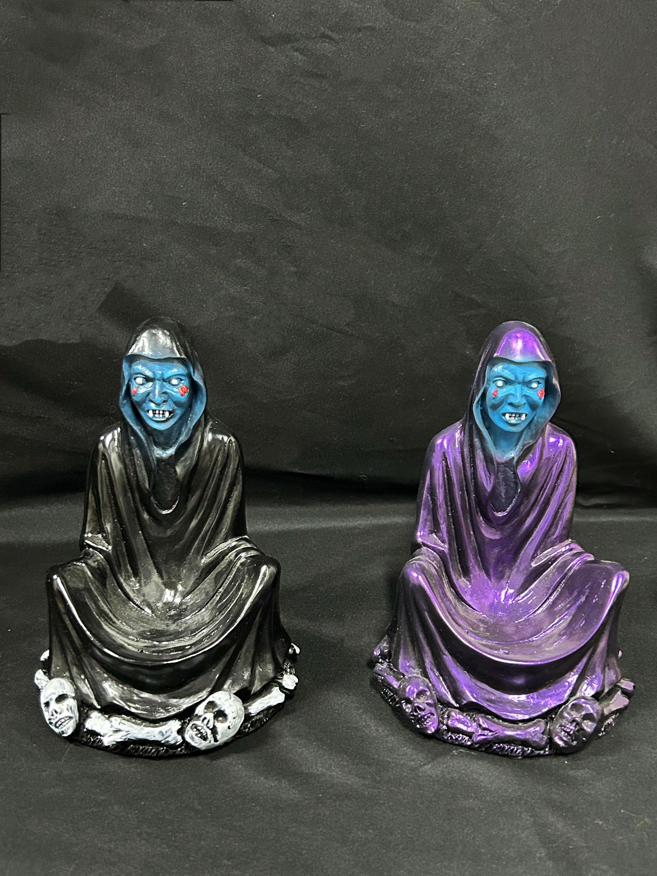 Wizard Statue, Gothic Figurine, Mystical Fantasy Decor, Dark Fantasy Sculpture, Occult Style Gift