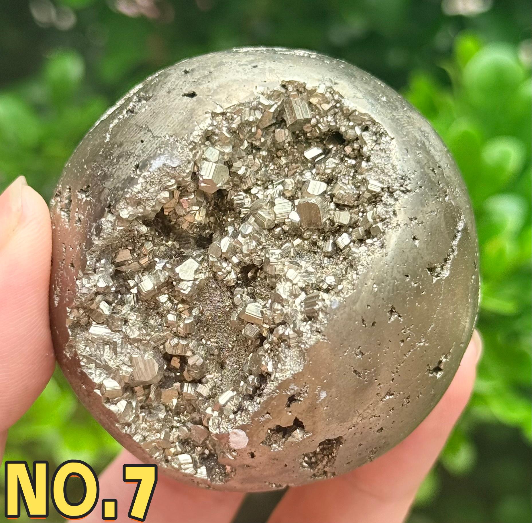 Natural Pyrite Sphere Open Geode Druzy Crystal Ball Prosperity Home Decor