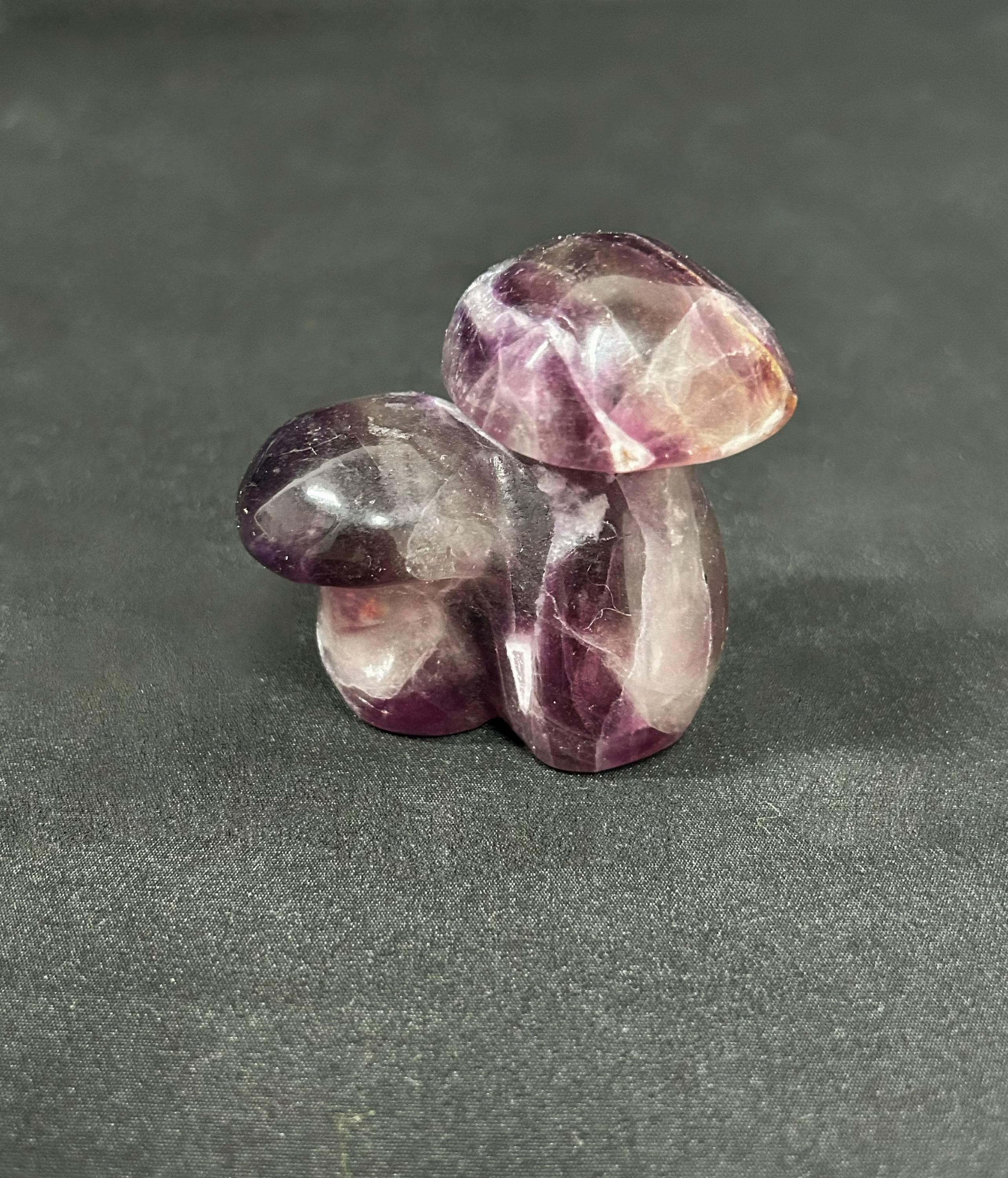 Crystal purple flourite Mushroom Carving, purple flourite Mushroom
