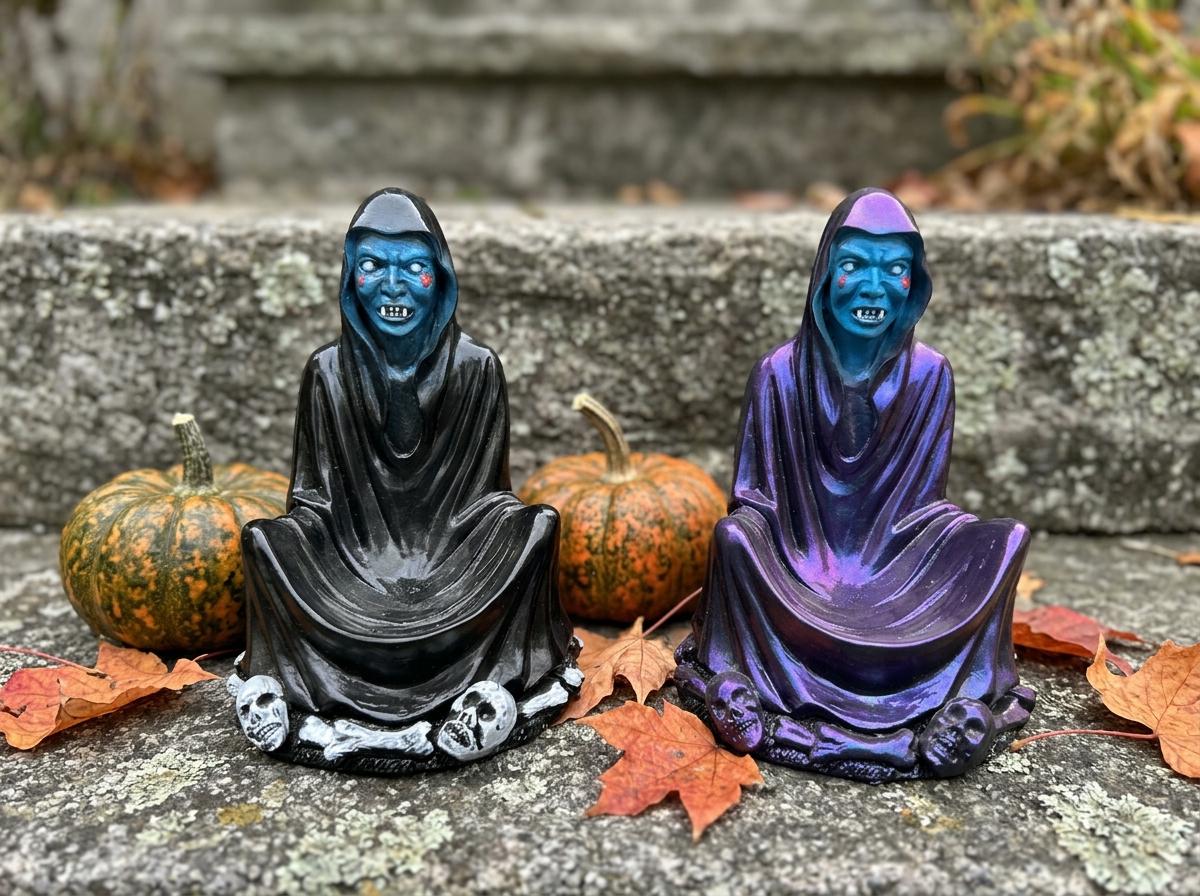 Wizard Statue, Gothic Figurine, Mystical Fantasy Decor, Dark Fantasy Sculpture, Occult Style Gift