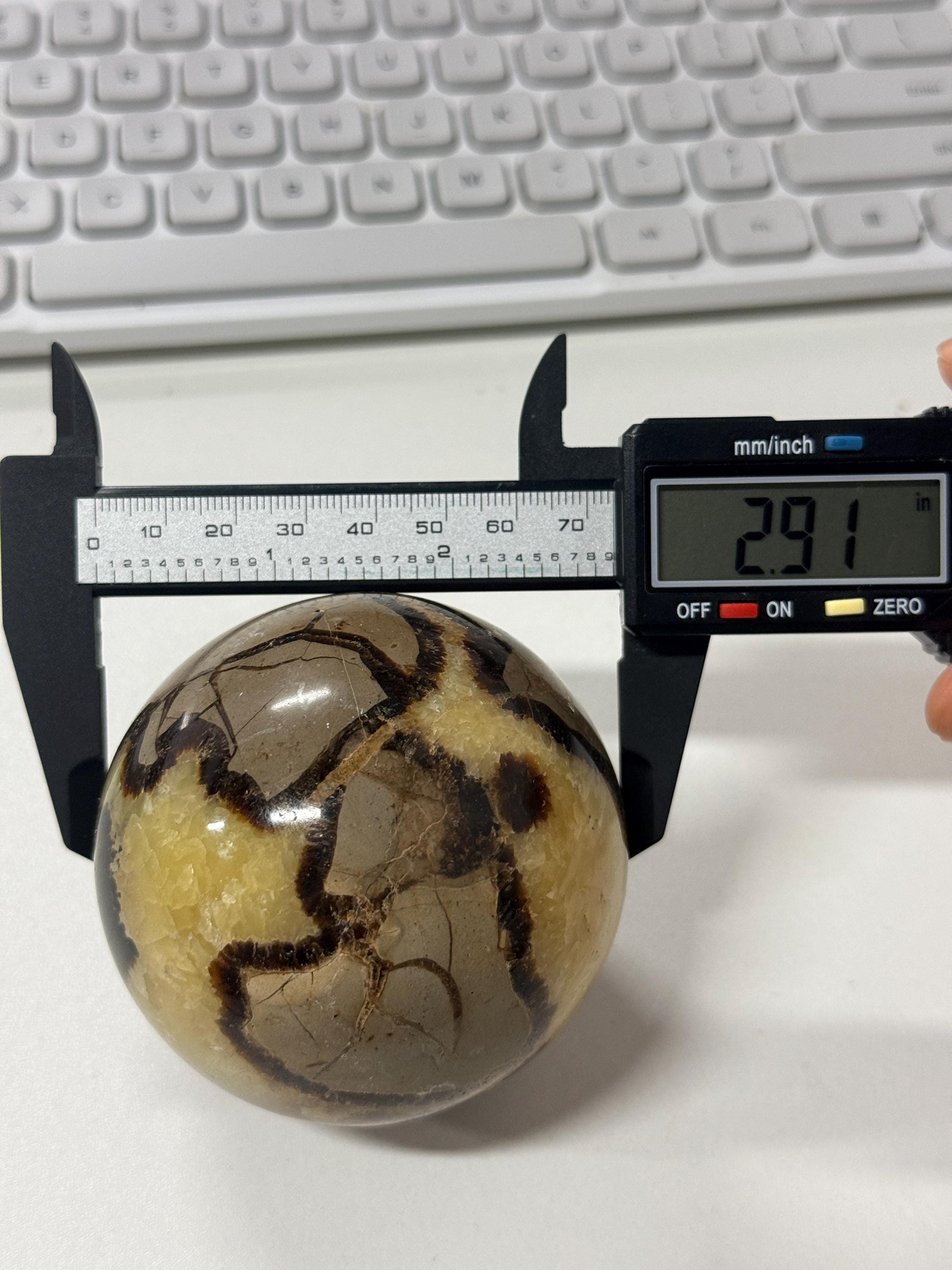 Septarian Sphere Natural Dragon Stone Crystal Ball  Mineral Decor Collector Gift