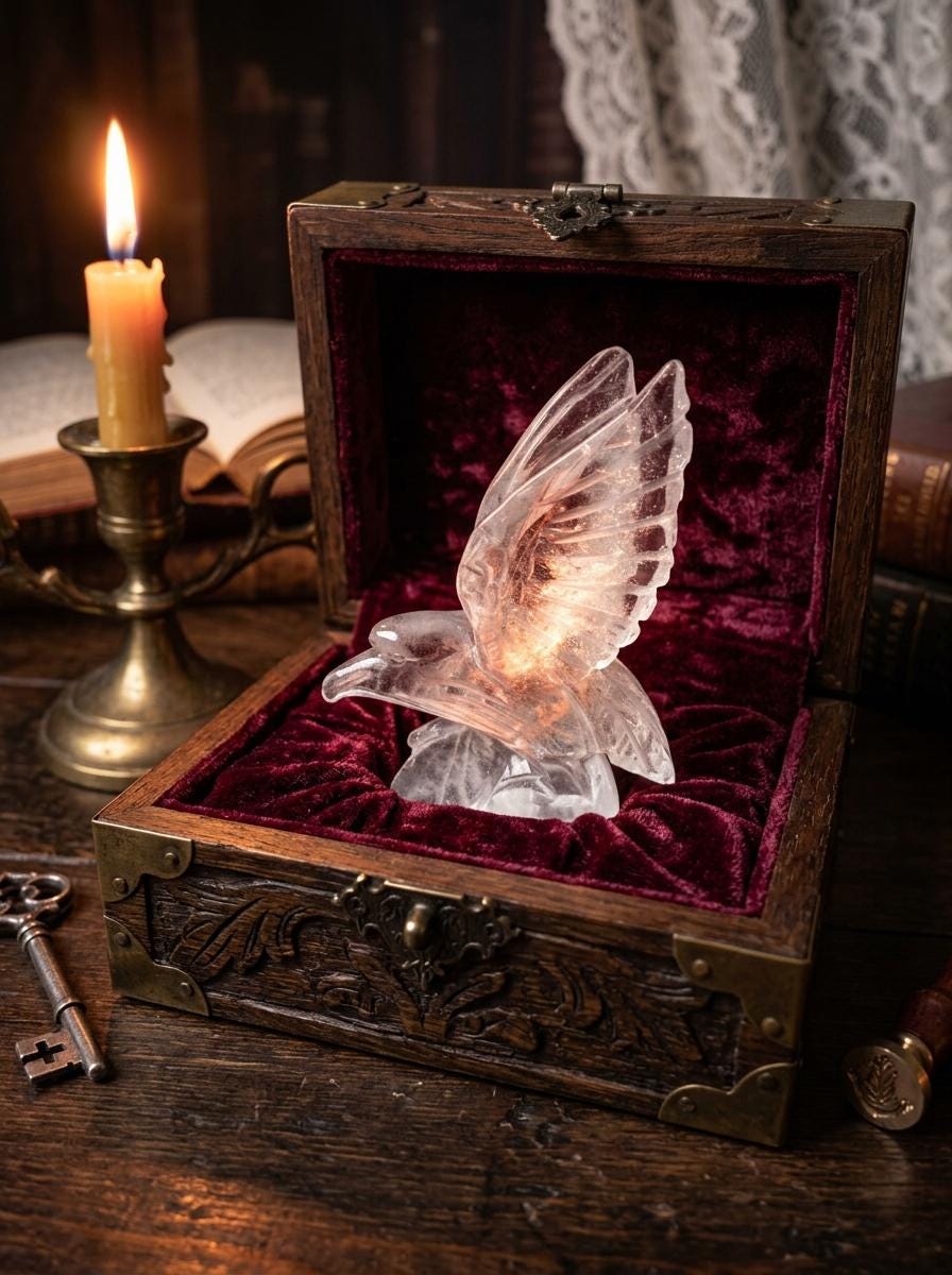 Clear Quartz Eagle Carving, Natural Crystal Flying Eagle Figurine, Spirit Animal Totem, Reiki Healing Stone, Unique Bird Sculpture
