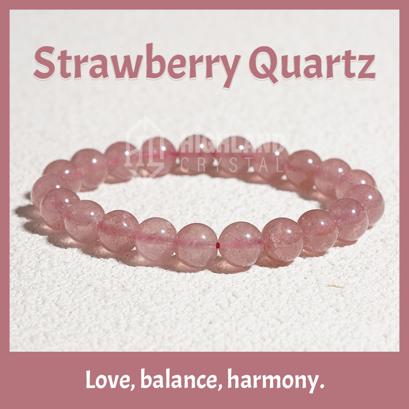 Strawberry Bracelet Gemstone Beaded Stretch Crystal Bracelets