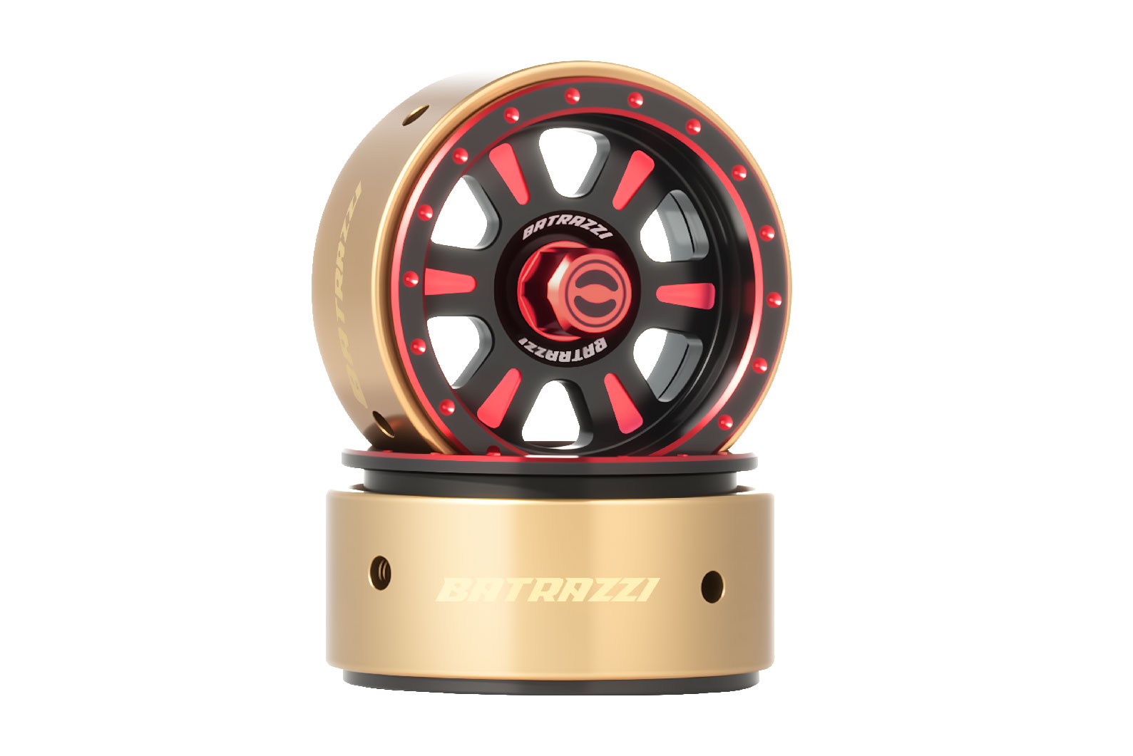 BATRAZZI Aluminum 1.2” Rogue Beadlock Wheels Black (2pcs)