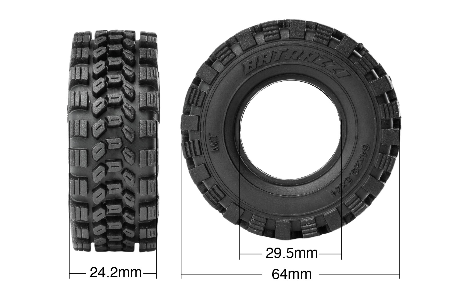 BATRAZZI Outrider ZR 1.2” M/T Tires (4pcs)