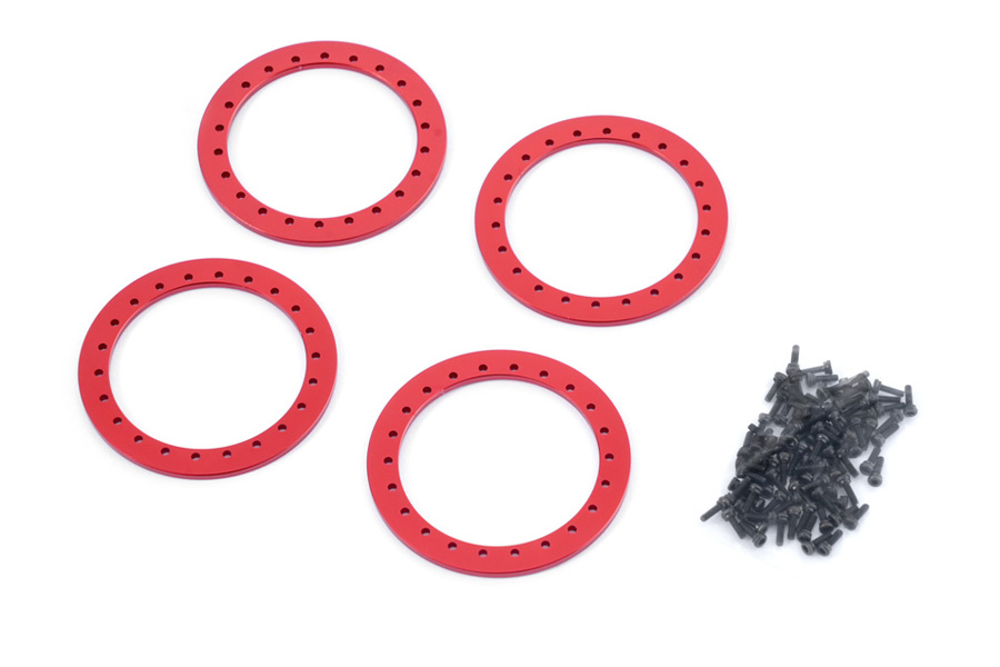 BATRAZZI 1.9" Aluminum Beadlock Rings Red (4pcs)