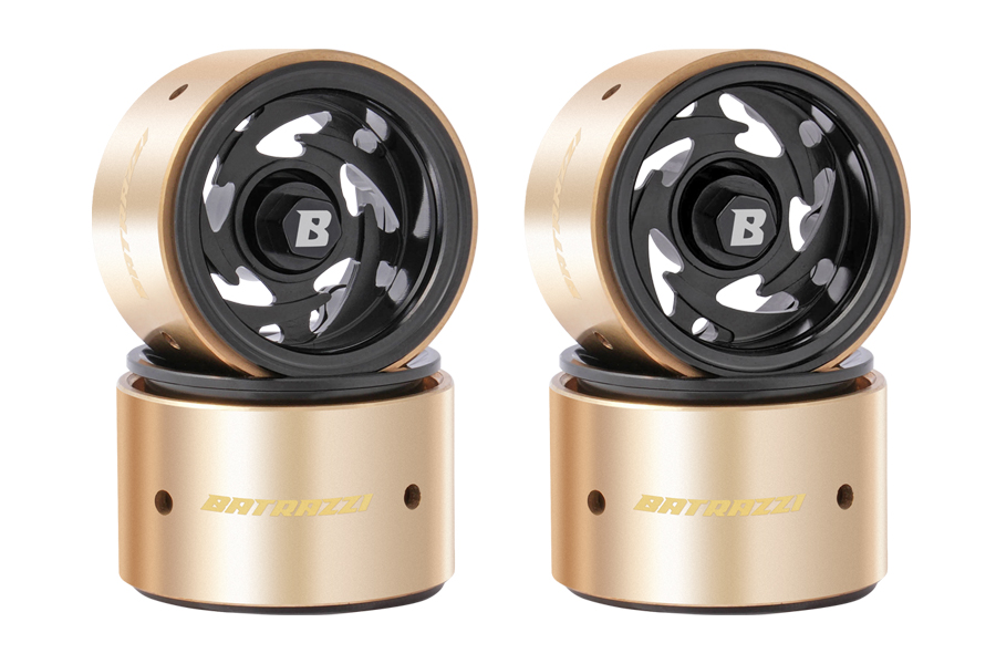 BATRAZZI Aluminum 1.0” Stellar Racing Beadlock Wheels Black (4pcs)