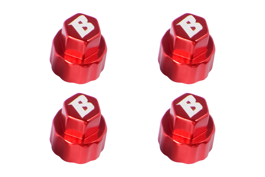 BATRAZZI M3 Aluminum Wheel Hub Covers for FCX18 & FCX24 Red (4pcs)